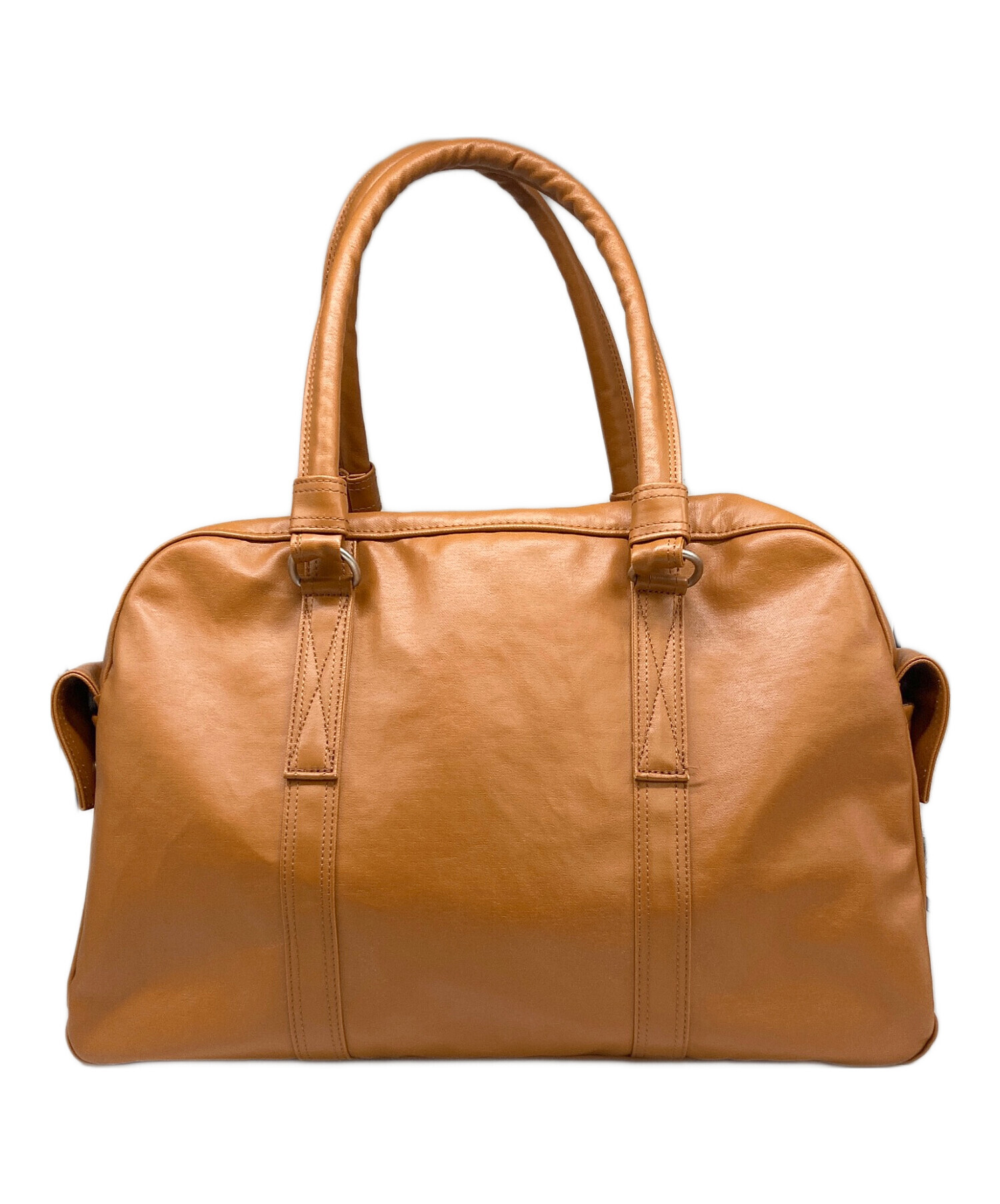 PORTER ボストンバッグ キャメル 中古・古着通販】PORTER (ポーター) レザーボストンバッグ キャメル