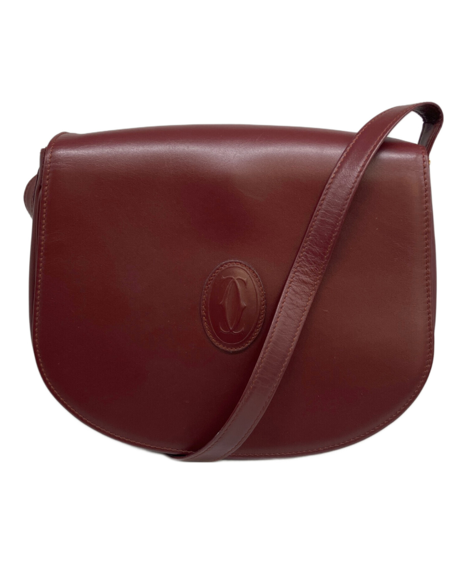 中古・古着通販】Cartier (カルティエ) ショルダーバッグ ボルドー