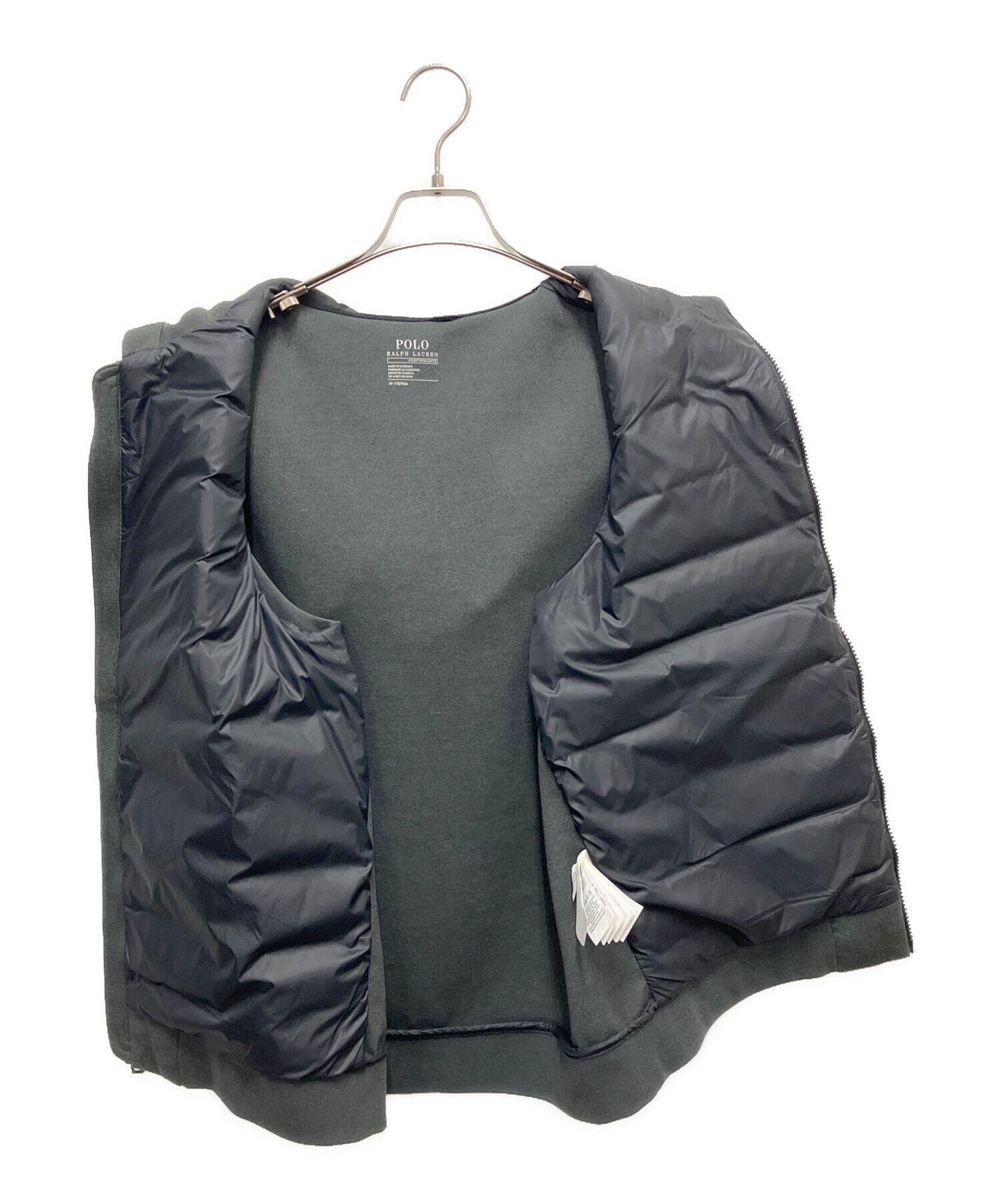 【未使用級】ポロラルフローレン ダウンベスト フード付き 大人気 ブラック M 中古・古着通販】POLO RALPH LAUREN (ポロ・ラルフローレン) ダウン