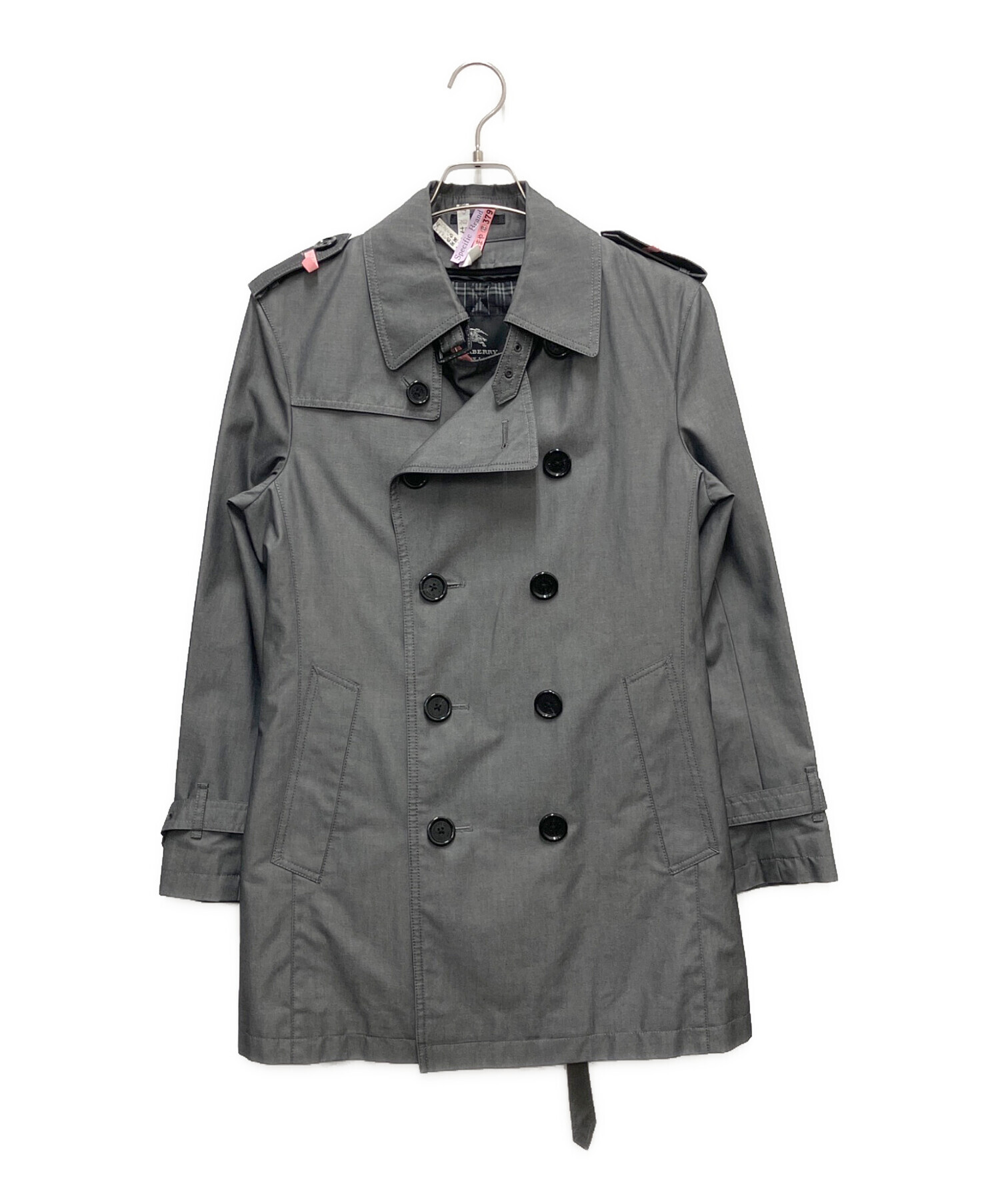 【未使用級/M】バーバリーブラックレーベル トレンチコート グレー ライナー 極美品 バーバリーブラックレーベル トレンチコート ノバチェック