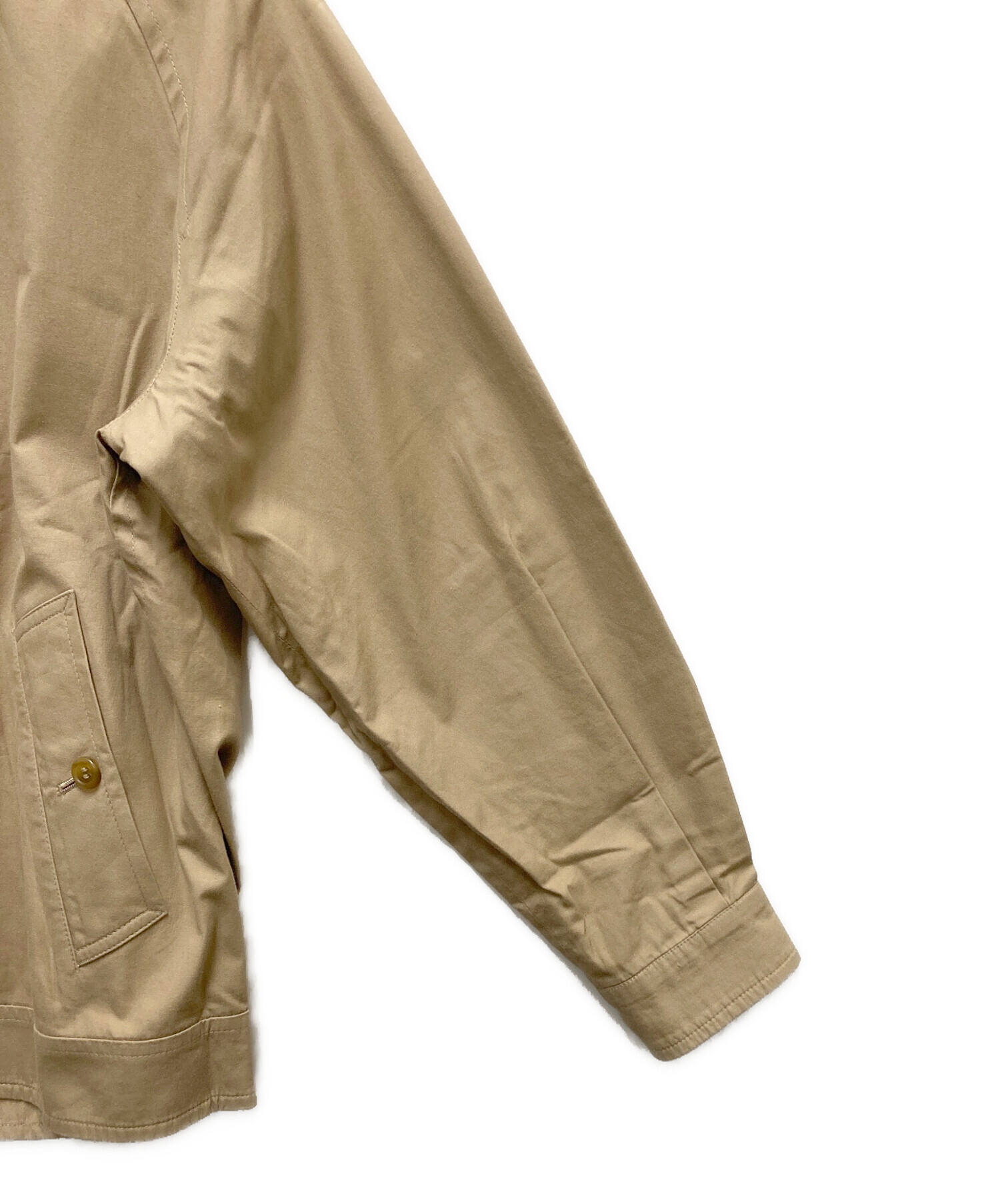 田*夫様 BURBERRY シルク混 スイングトップ Mはベージュ ジャンパーノ 中古・古着通販】BURBERRY (バーバリー) スイングトップ ベージュ