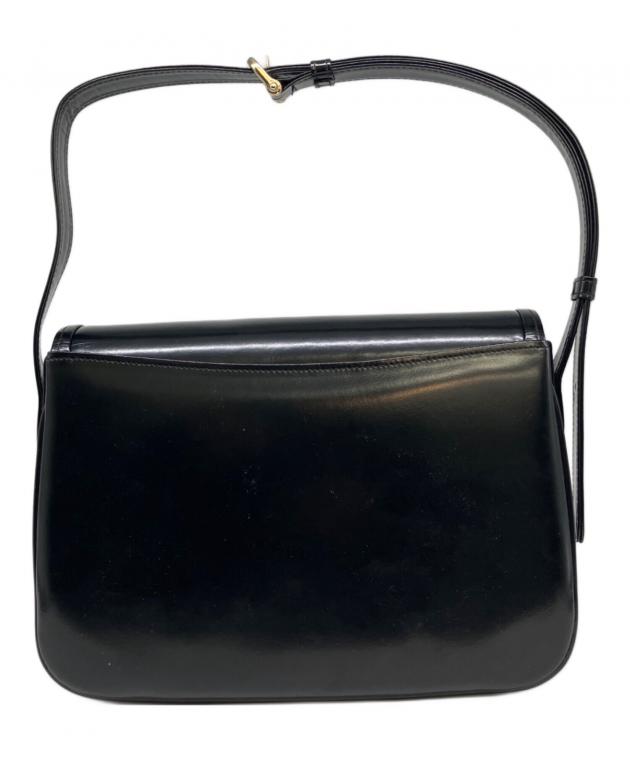 中古・古着通販】CELINE (セリーヌ) 馬車金具ハンドバッグ ブラック