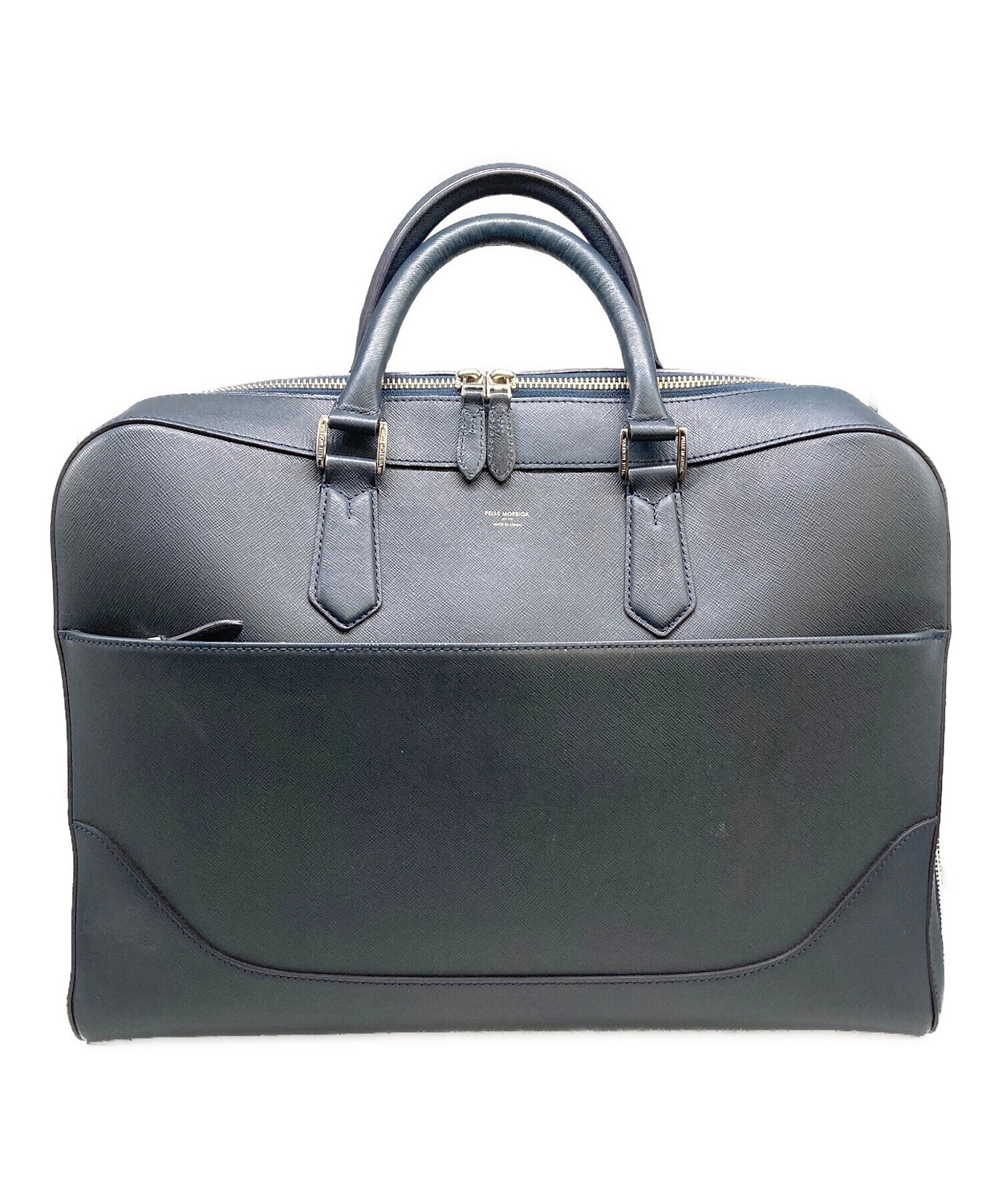 値下げしました。【中古】ペッレモルビダ　キャピターノネイビー 中古・古着通販】PELLE MORBIDA (ペッレモルビダ) ブリーフケース