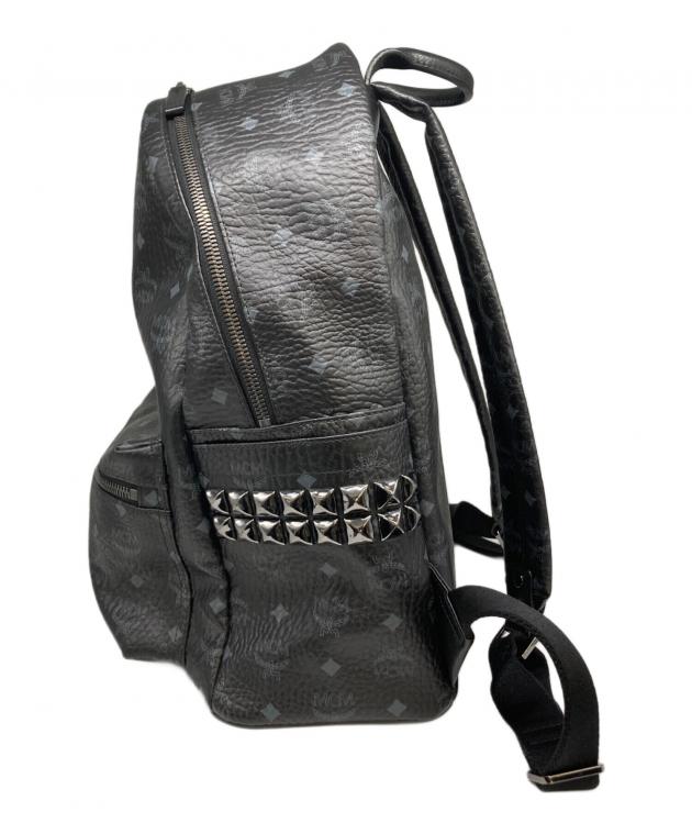 中古・古着通販】MCM (エムシーエム) スタッズ付リュック ブラック