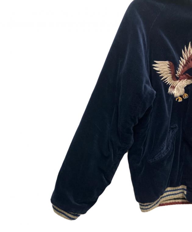 東洋　スカジャージ　初期　S 東洋エンタープライズ　刺繍　鷲　ネイビー　イエロー 東洋 スカジャージ 初期 S 東洋エンタープライズ 刺繍 鷲 ネイビー