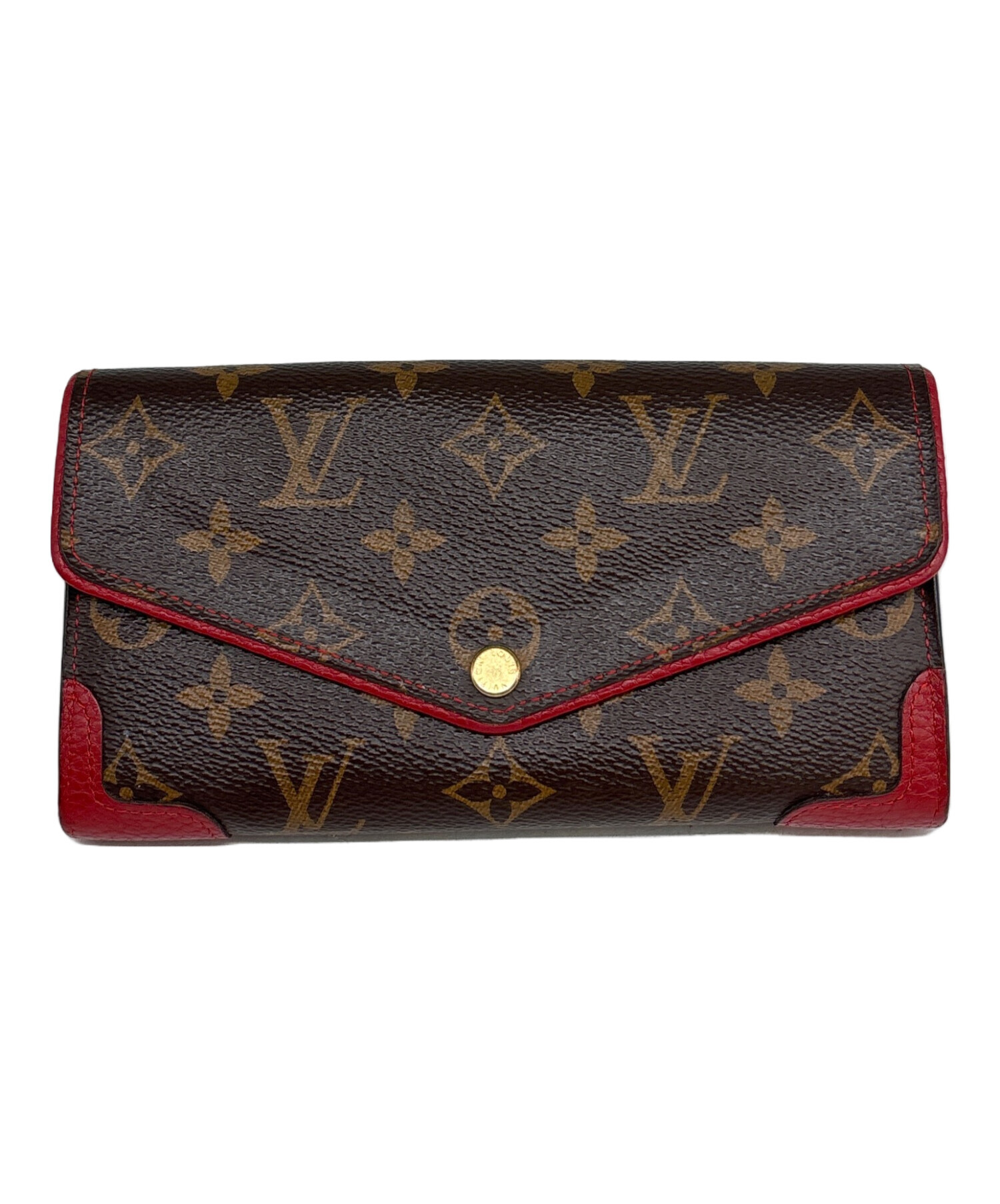 Louis Vuitton 長財布 ダークブラウン 中古・古着通販】LOUIS VUITTON (ルイ ヴィトン) 長財布 ブラウン