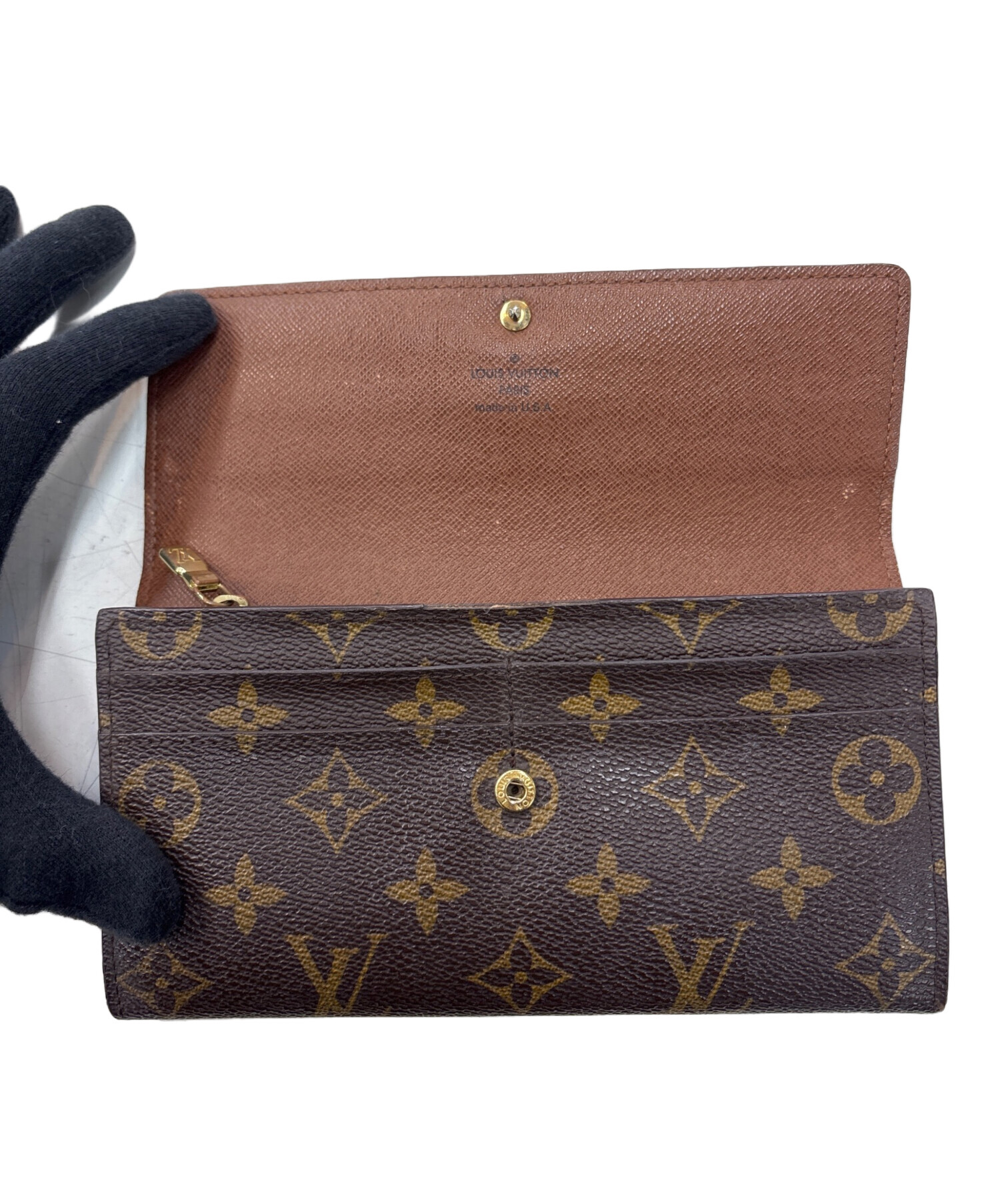 中古・古着通販】LOUIS VUITTON (ルイ ヴィトン) 長財布 ブラック