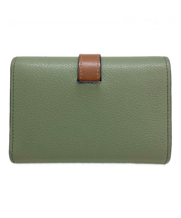 LOEWE ロエベ 財布・ケース レディース 【古着】【中古】 中古・古着通販】LOEWE (ロエベ) 3つ折り財布 グリーン｜ブランド