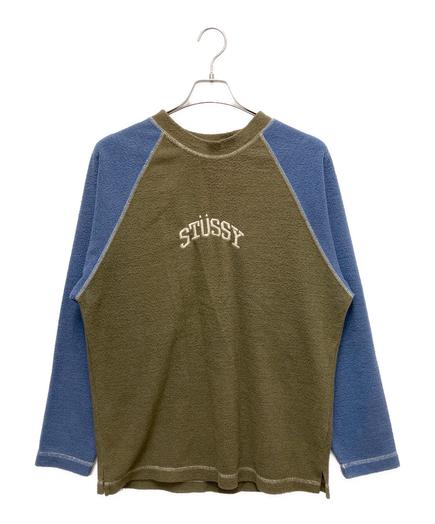 中古・古着通販】stussy (ステューシー) スウェット グリーン×ネイビー