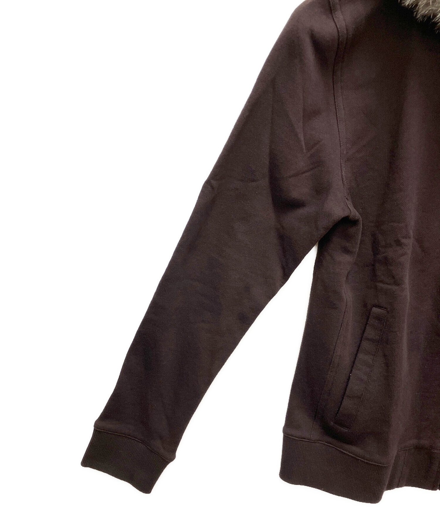 バーバリーブラックレーベル　脱着可能　ファーパーカー　スウェット　ジップパーカー 中古・古着通販】BURBERRY BLACK LABEL (バーバリーブラックレーベル