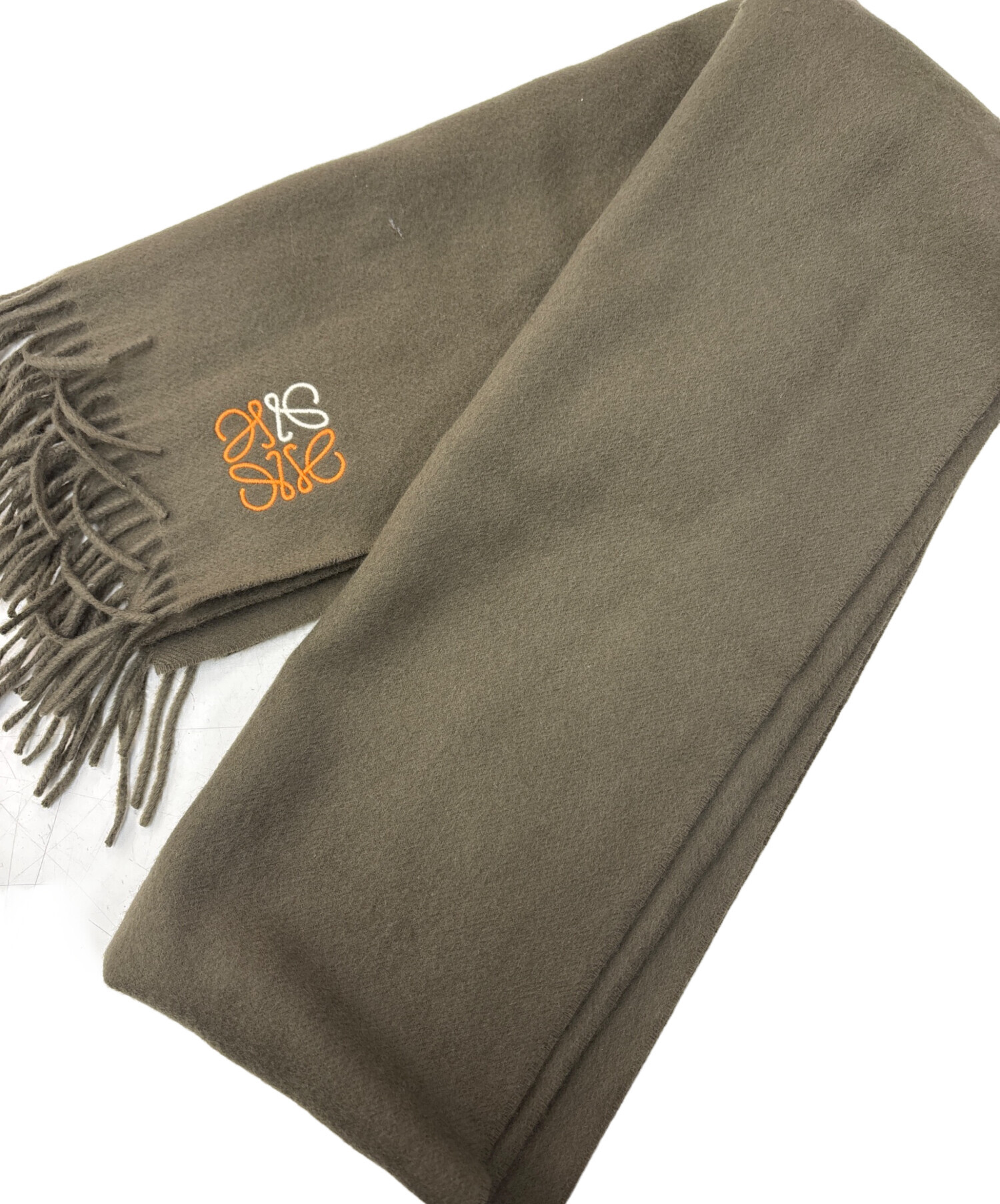中古・古着通販】LOEWE (ロエベ) マフラー オリーブ｜ブランド・古着