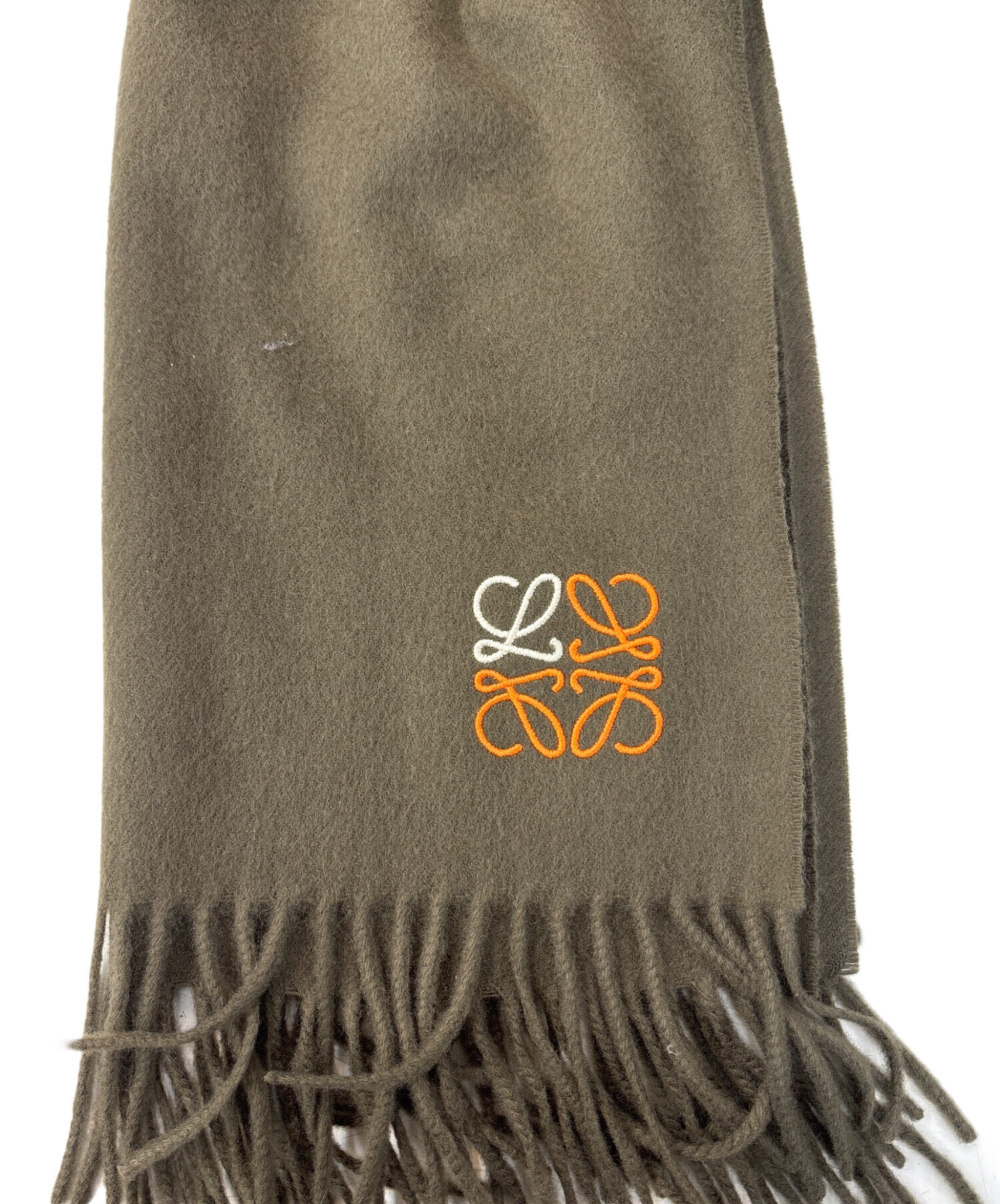中古・古着通販】LOEWE (ロエベ) マフラー オリーブ｜ブランド・古着