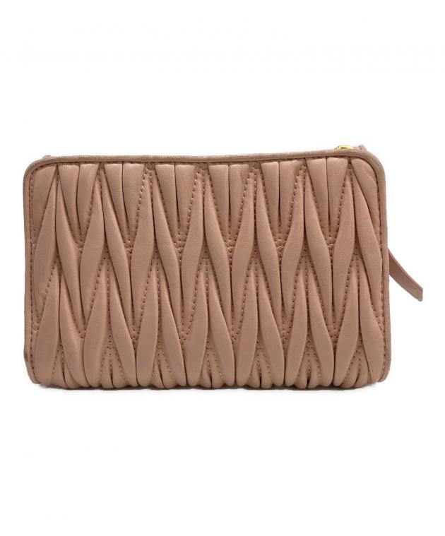 中古・古着通販】MIU MIU (ミュウミュウ) 3つ折り財布 ピンク