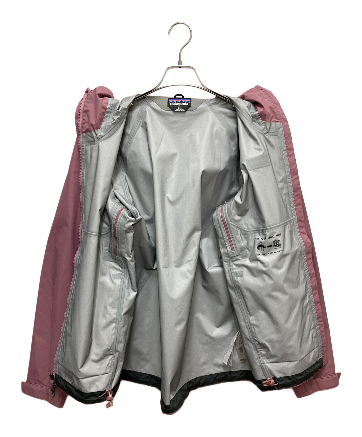Patagonia ウェア 上下　ピンク/グレー 中古・古着通販】Patagonia (パタゴニア) トレントシェル 3L・レイン