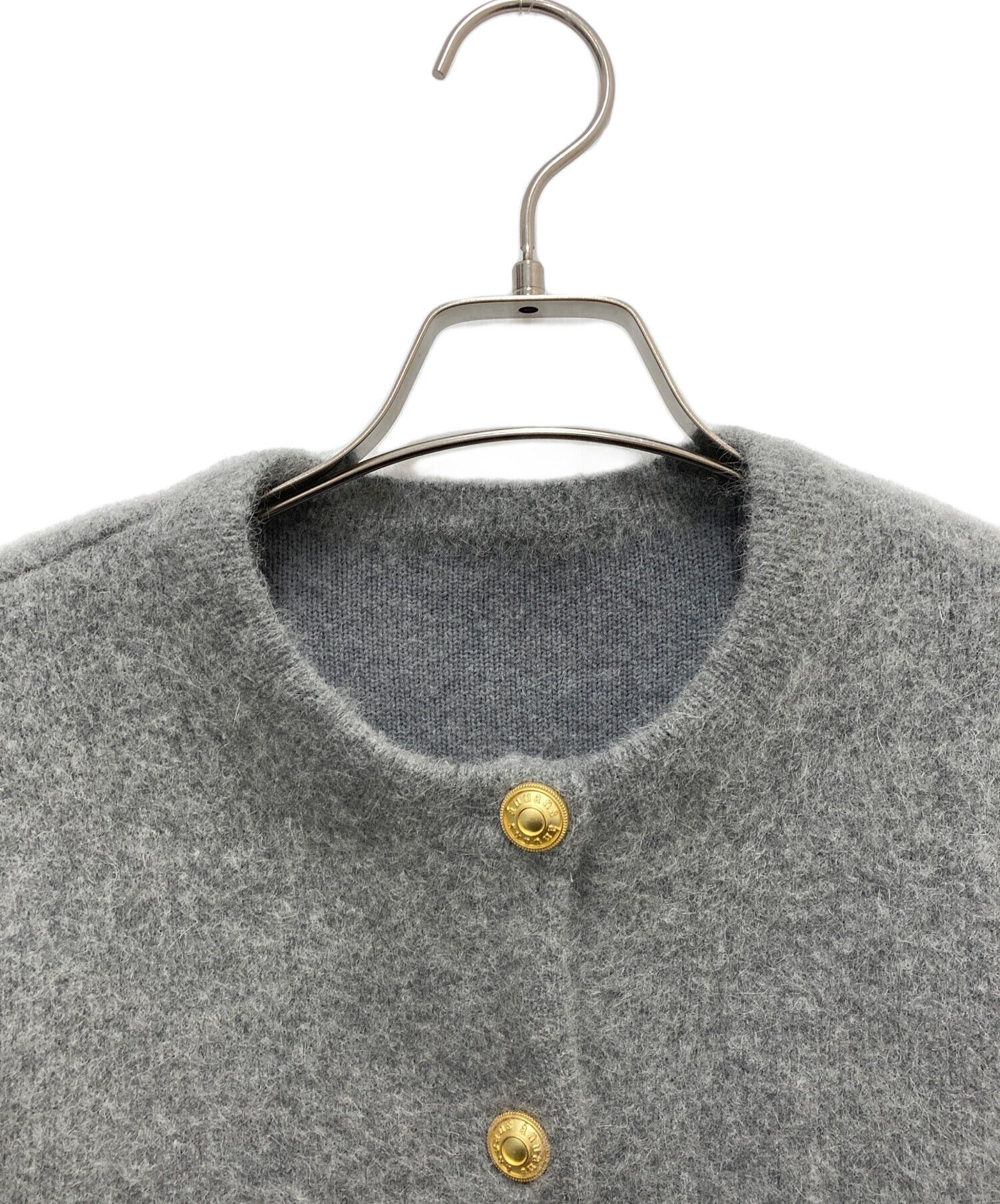 中古・古着通販】anuans (アニュアンス) ラクーンブレンドノーカラー