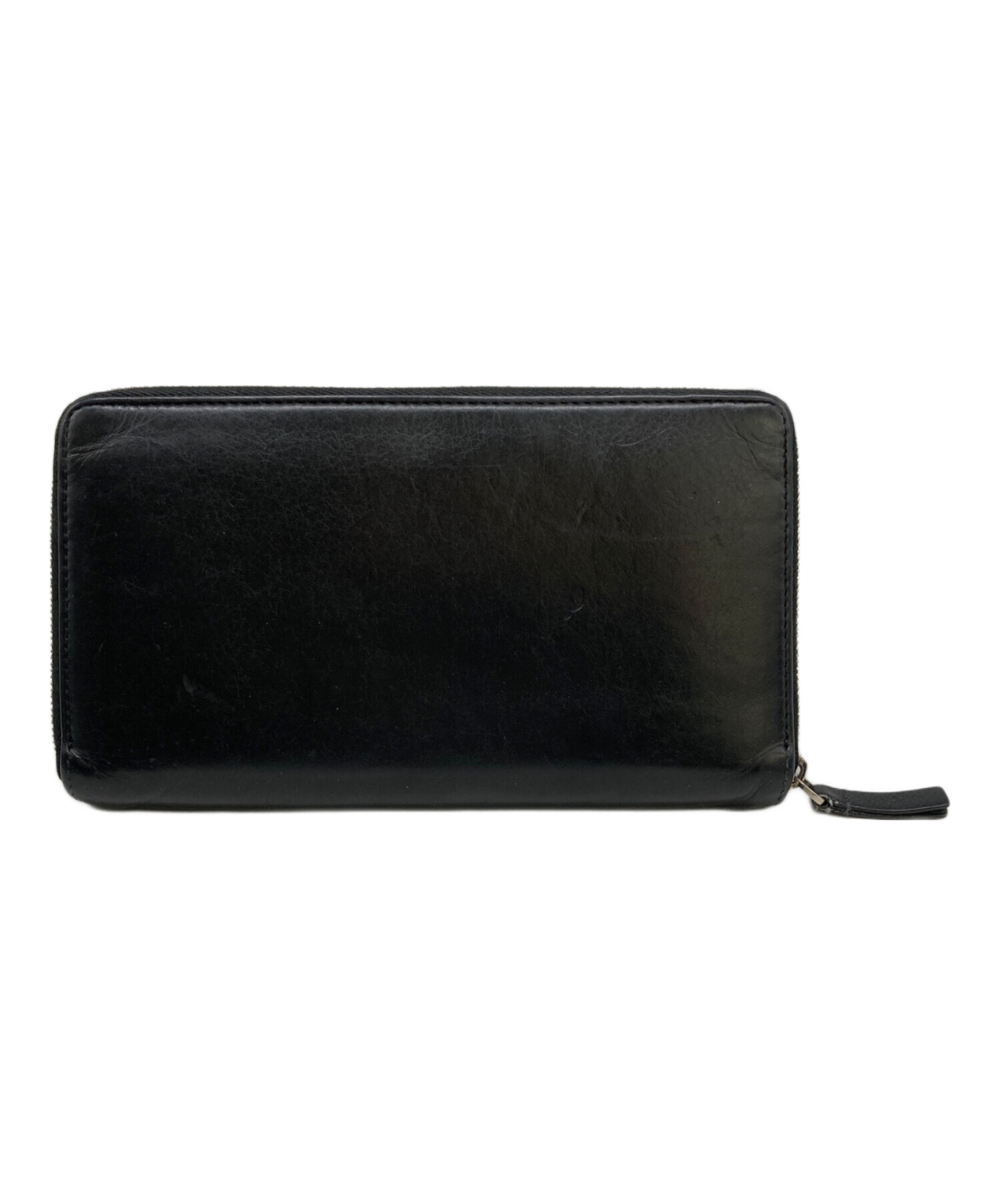 BALENCIAGA バレンシアガ 長財布 ラウンドファスナー 黒 中古・古着通販】BALENCIAGA (バレンシアガ) ラウンドファスナー長財布