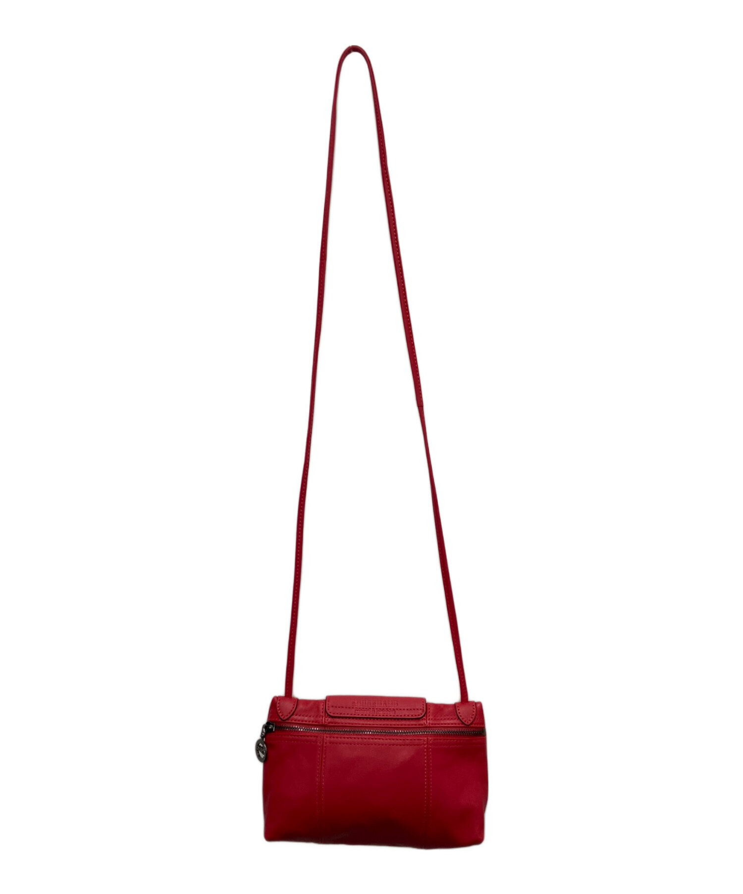 LONGCHAMP ボディバッグ 中古・古着通販】LONGCHAMP (ロンシャン) クロスボディバッグ レッド