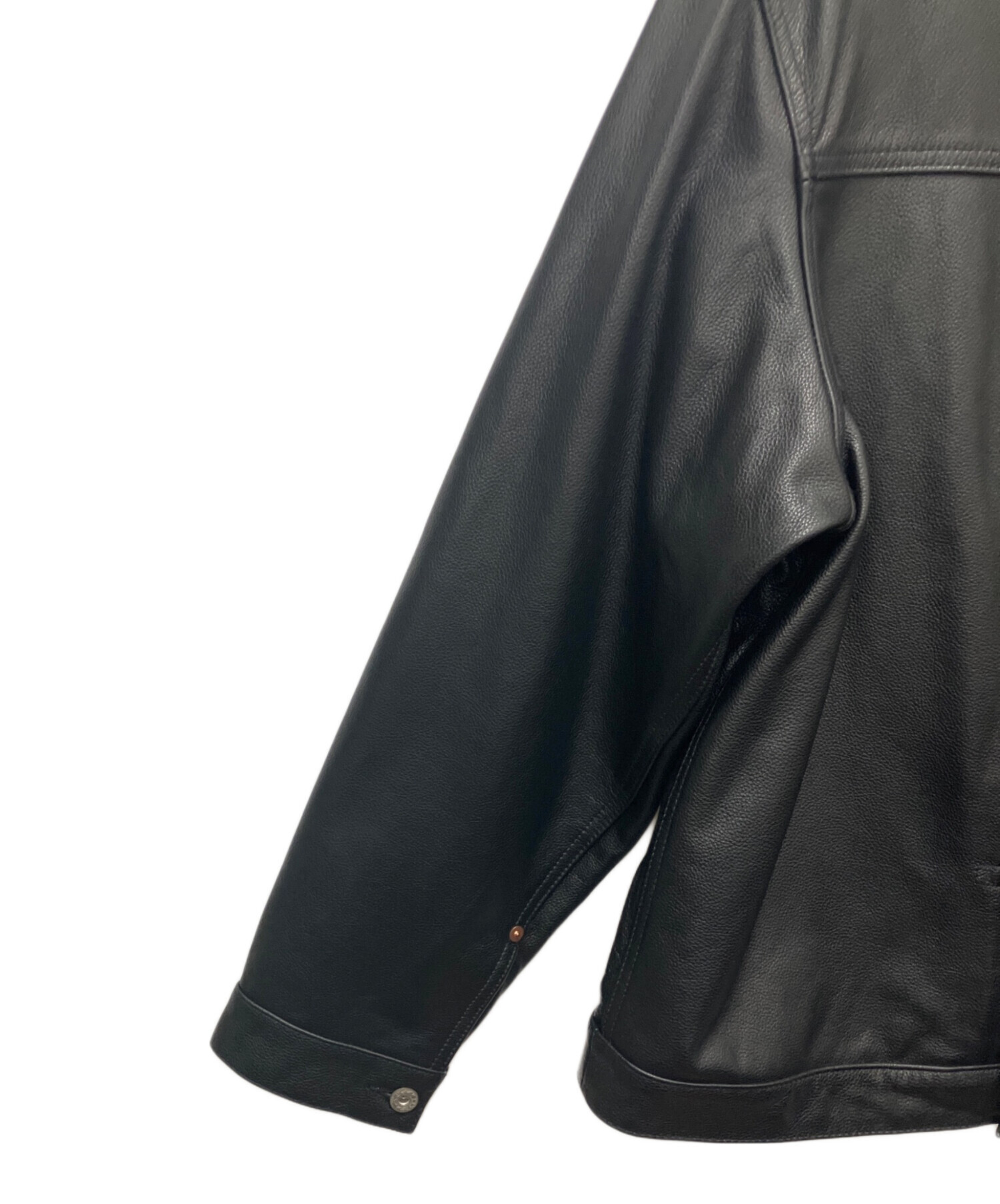 中古・古着通販】HOUSTON (ヒューストン) レザージャケット ブラック