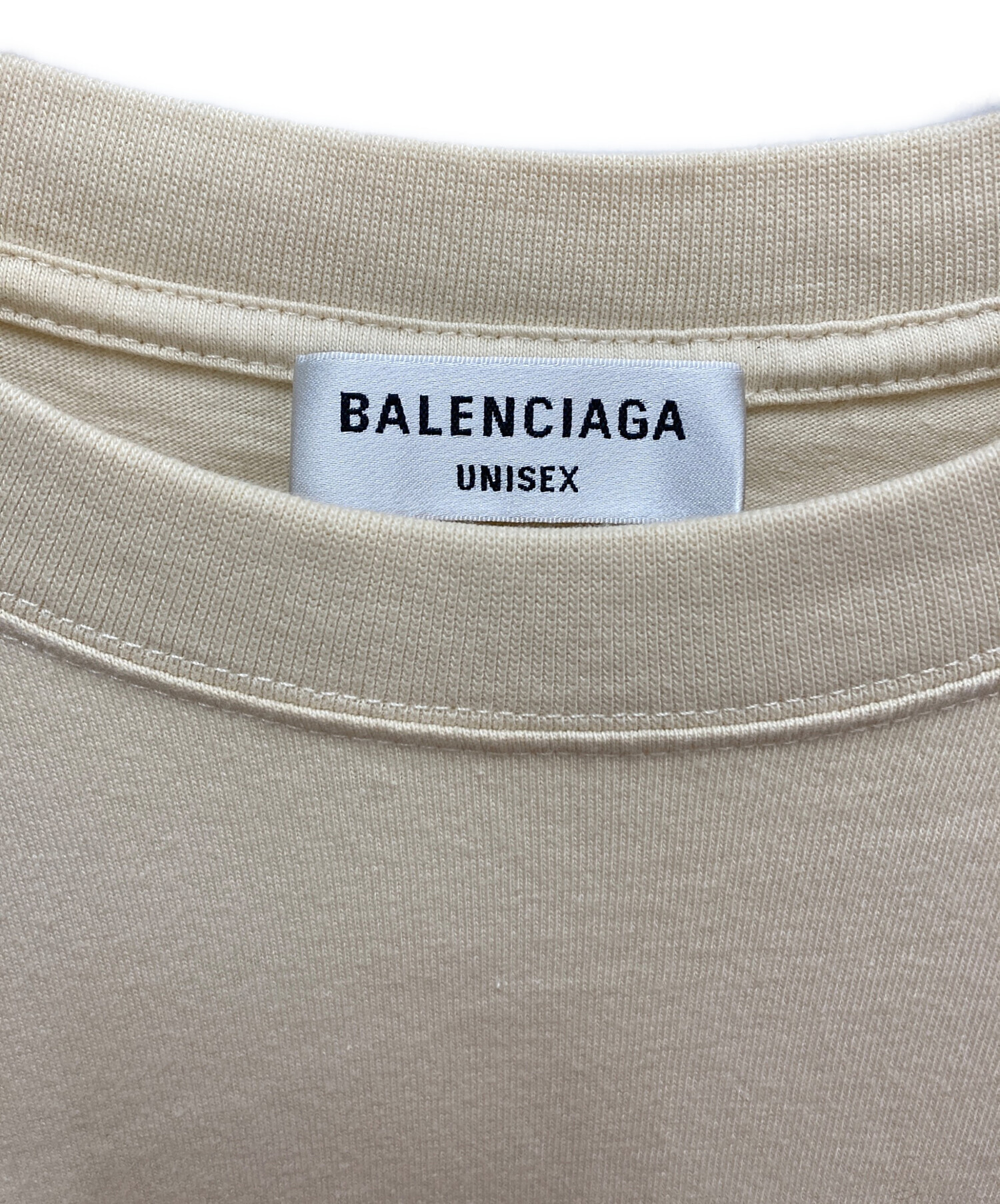 中古・古着通販】BALENCIAGA (バレンシアガ) 刺繍ロゴTシャツ ベージュ