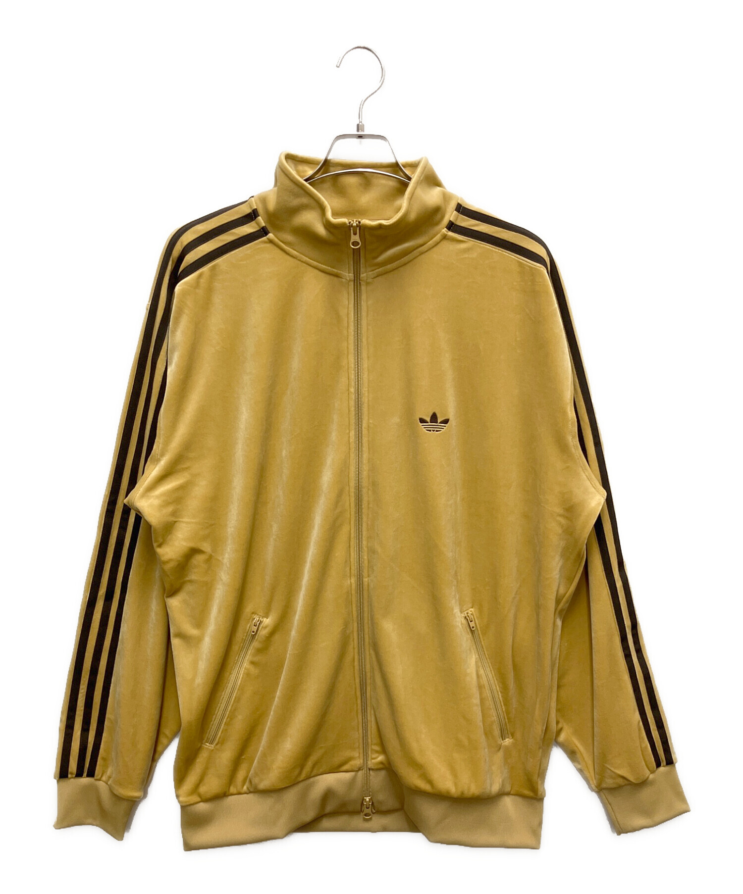 アディダス ベロアトラックジャケット　イエロー　Sサイズ 中古・古着通販】adidas (アディダス) ベロアトラックジャケット