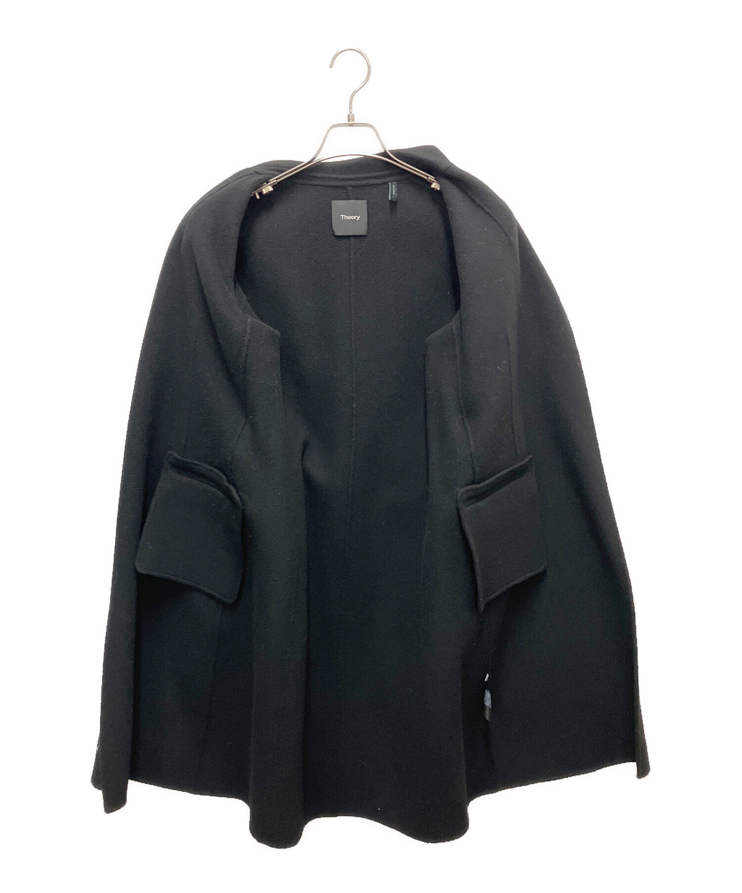 中古・古着通販】theory (セオリー) カシミヤ混コート ブラック サイズ