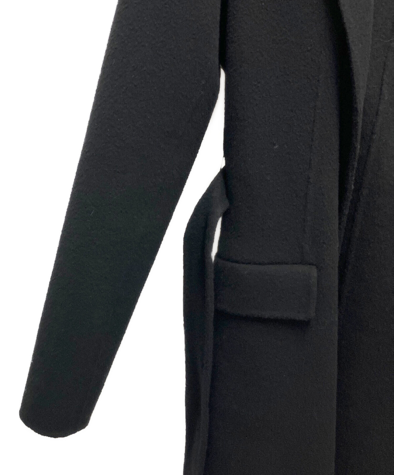 中古・古着通販】theory (セオリー) カシミヤ混コート ブラック サイズ