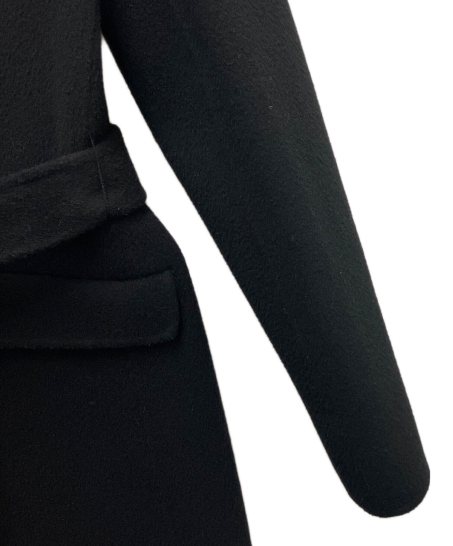 中古・古着通販】theory (セオリー) カシミヤ混コート ブラック サイズ