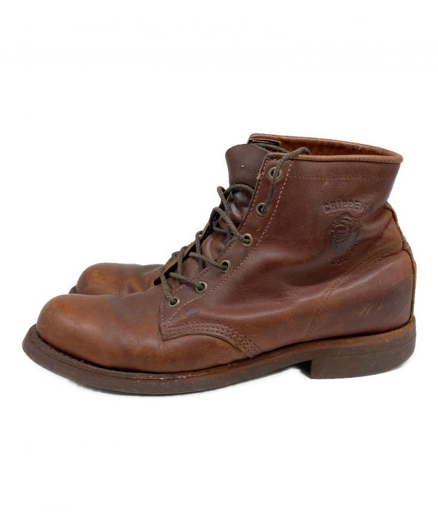 あ*！様 CHIPPEWA エンジニアブーツ ブラウン 中古・古着通販】CHIPPEWA (チペワ) エンジニアブーツ ブラウン サイズ