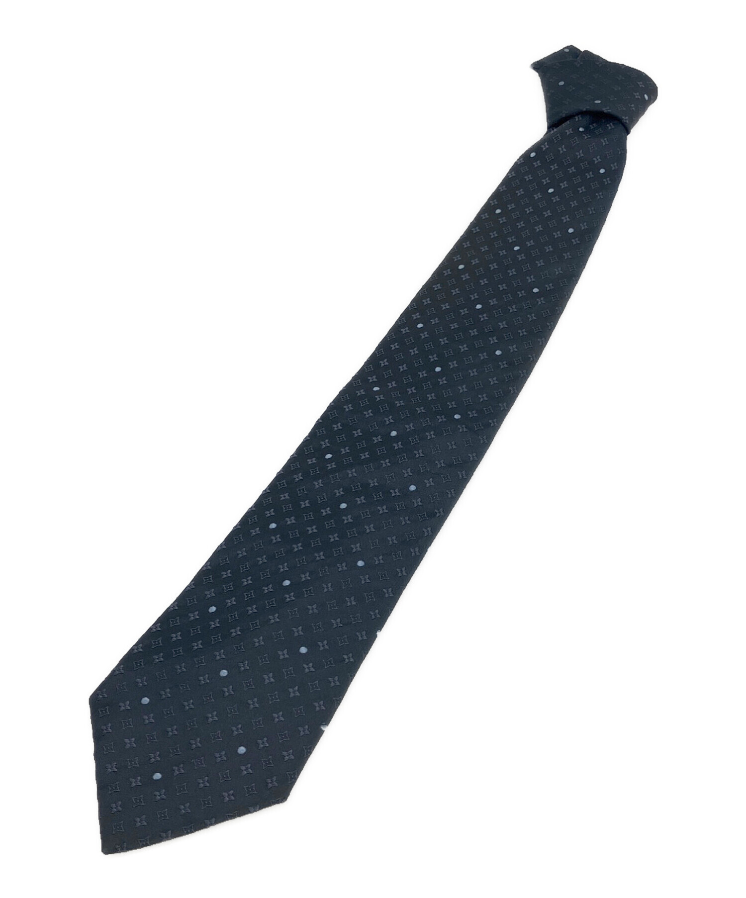 未使用 ルイ・ヴィトン LOUIS VUITTON ブラック ネクタイ 中古・古着通販】LOUIS VUITTON (ルイ ヴィトン) ネクタイ グレー