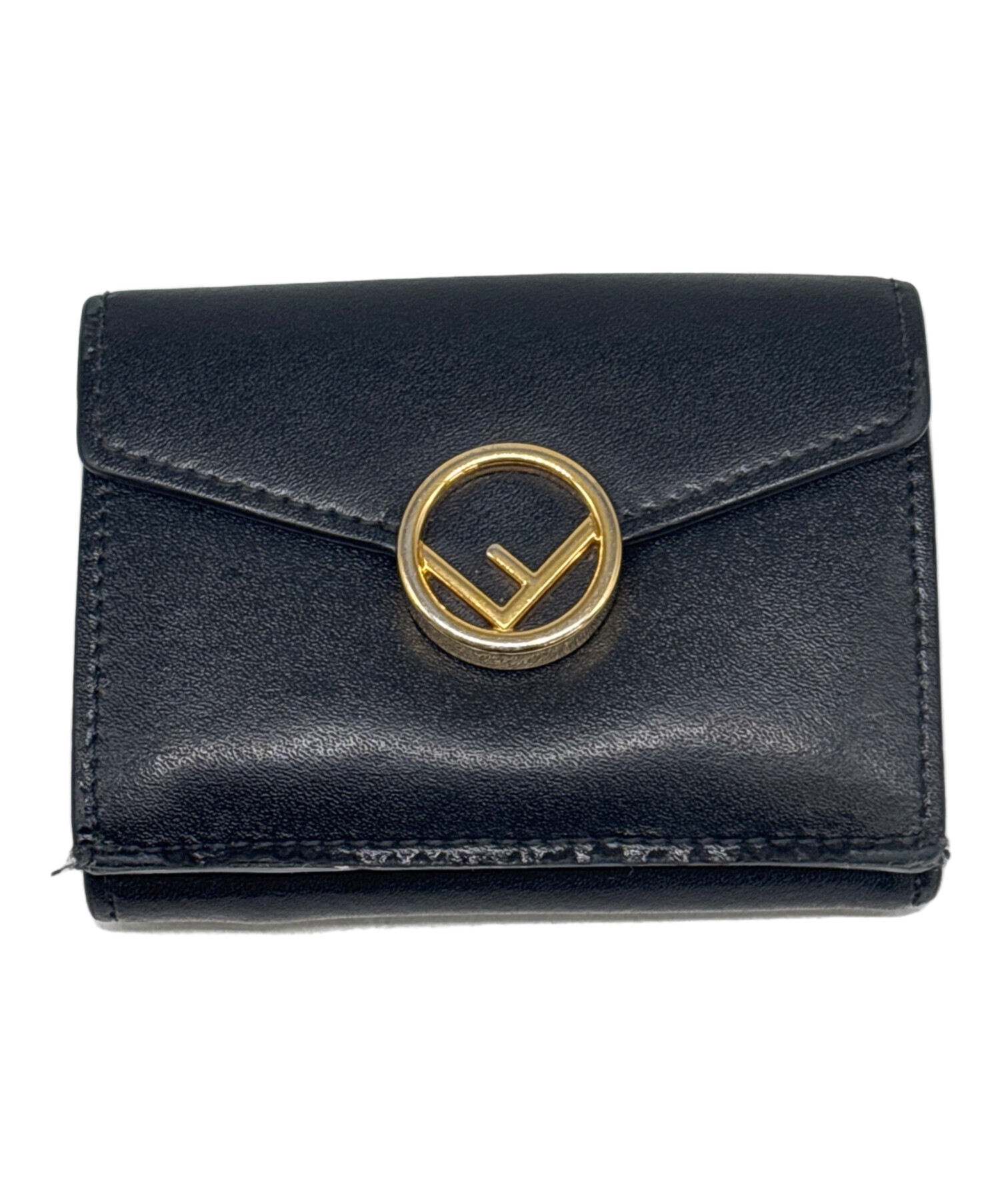 中古・古着通販】FENDI (フェンディ) コンパクトウォレット ブラック 