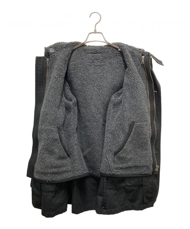 BURBERRY BLACK LABEL モッズコート M 3Way 黒 中古・古着通販】BURBERRY BLACK LABEL (バーバリーブラックレーベル