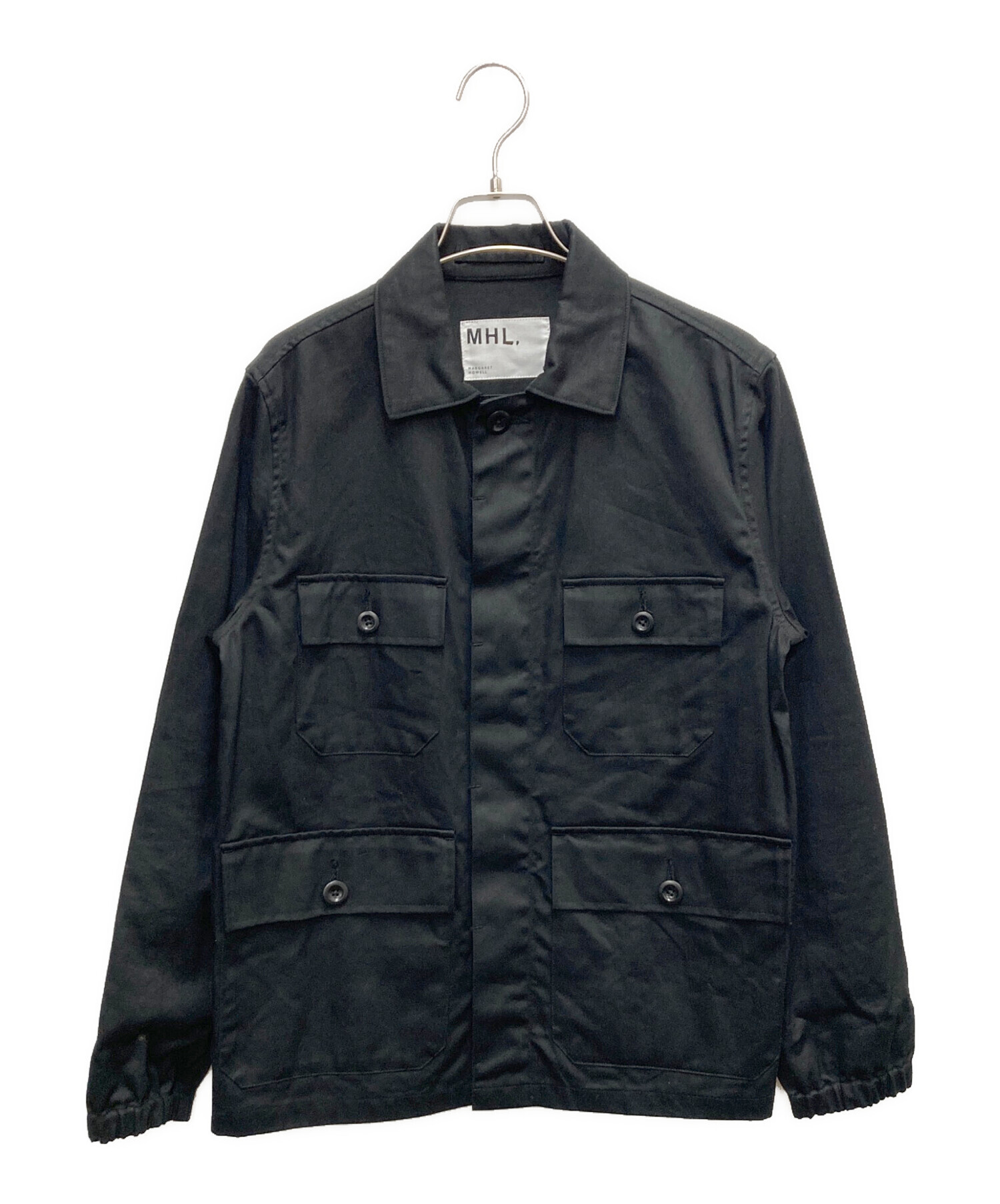 MHL. ワークジャケット ブラック コットン 男女兼用 春秋 中古・古着通販】MHL (エムエイチエル) ワークジャケット ブラック