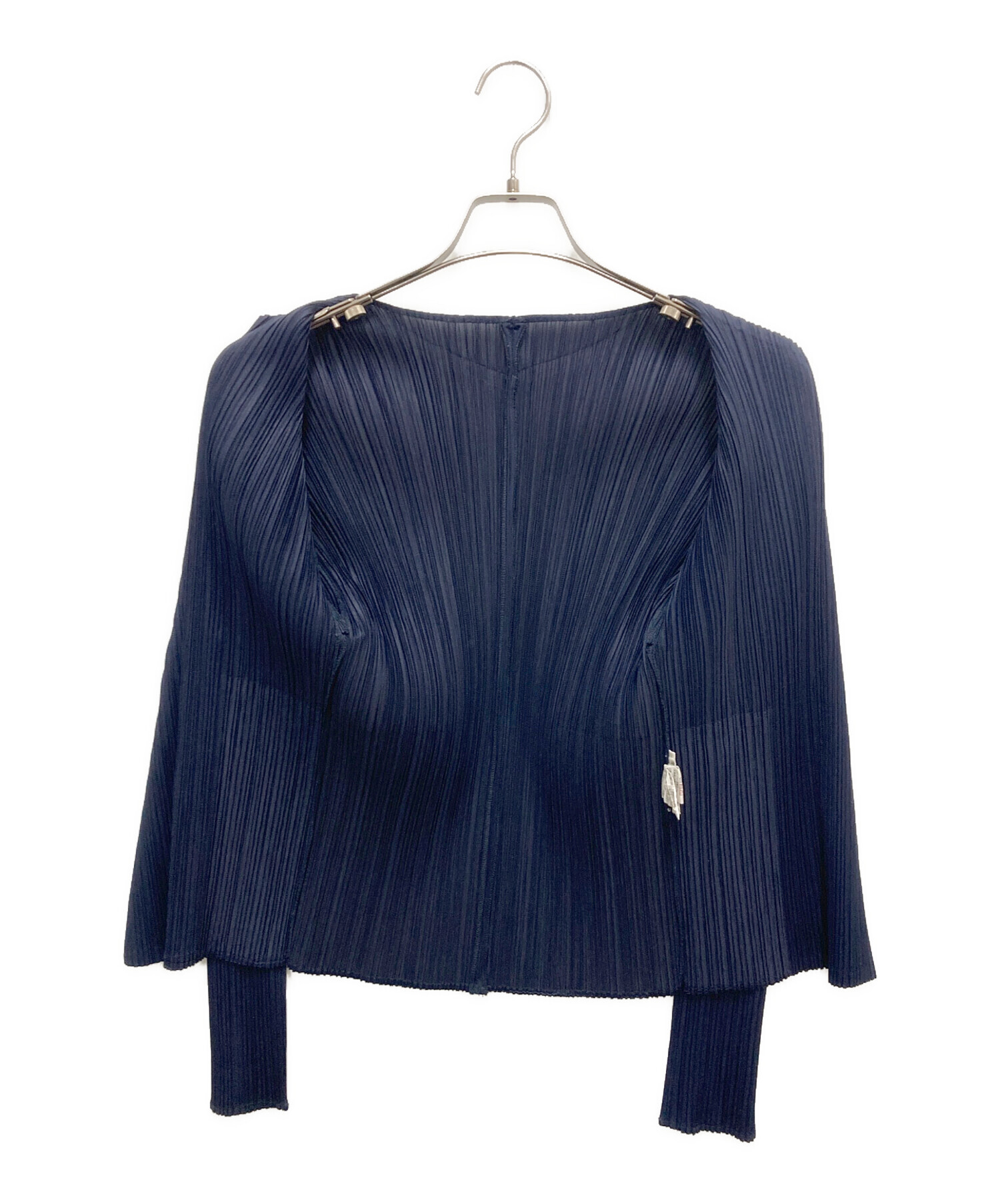 プリーツプリーズ カーディガン　ネイビー　3 中古・古着通販】PLEATS PLEASE (プリーツプリーズ) カーディガン