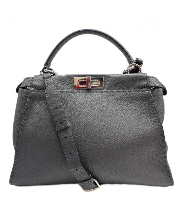 中古・古着通販】FENDI (フェンディ) 2WAYショルダーバッグ グレー 中古・古着通販】FENDI (フェンディ) 2WAYショルダーバッグ グレー