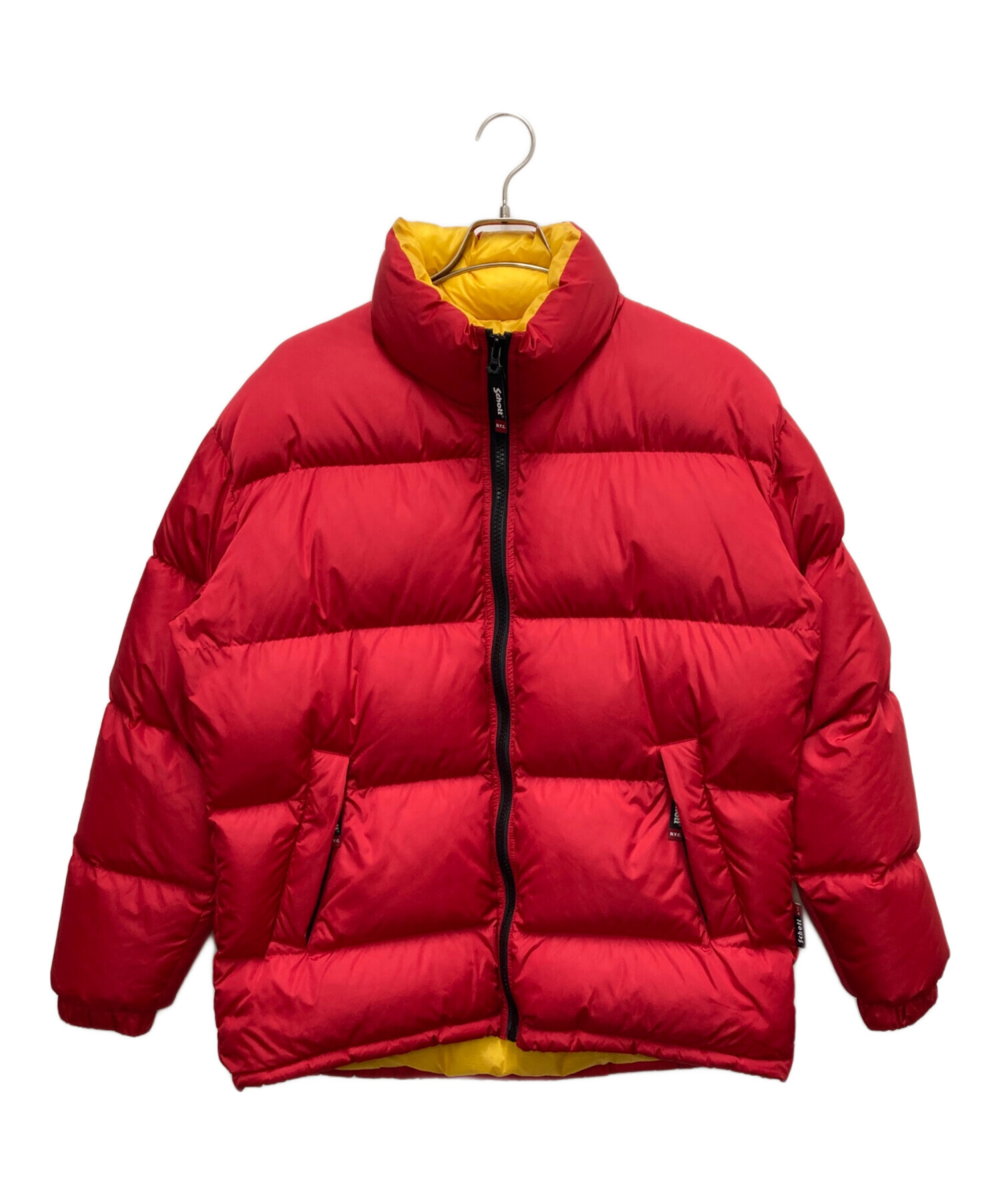中古・古着通販】Schott (ショット) ダウンジャケット レッド サイズ 