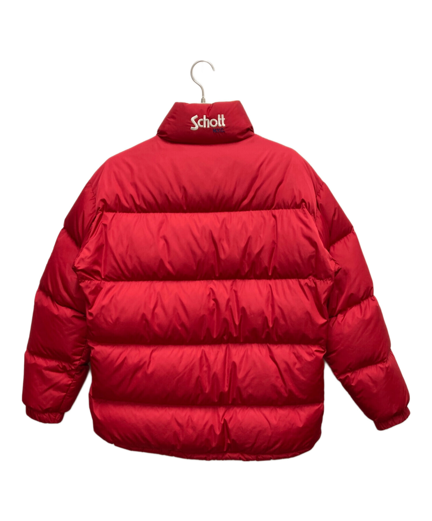 中古・古着通販】Schott (ショット) ダウンジャケット レッド サイズ 
