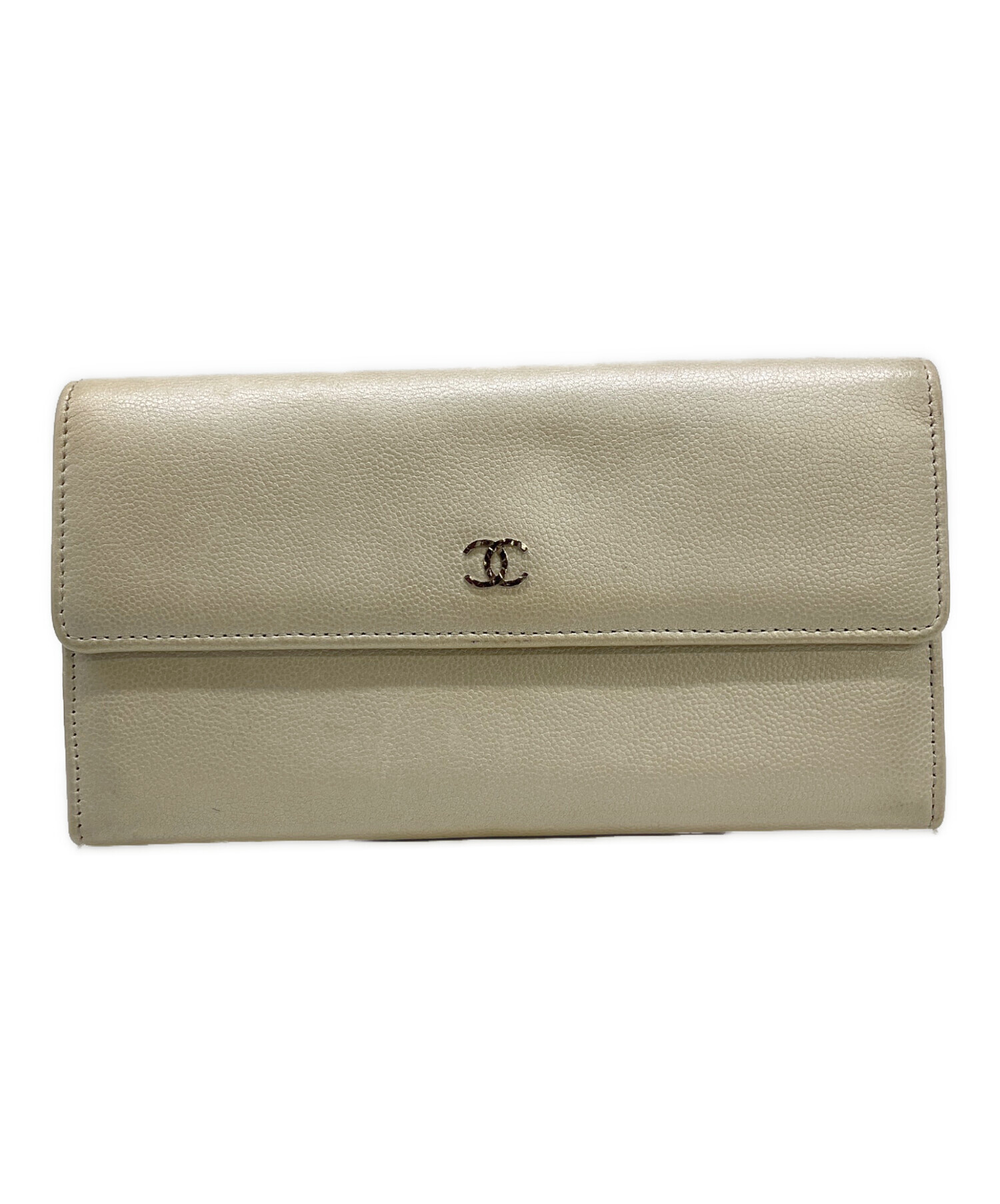 中古・古着通販】CHANEL (シャネル) 長財布 ゴールド｜ブランド・古着