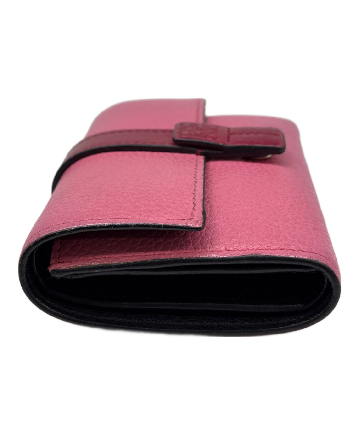 LOEWE ロエベ 財布・ケース  ピンク 【古着】【中古】【送料無料】 中古・古着通販】LOEWE (ロエベ) 3つ折り財布 ピンク｜ブランド・古着