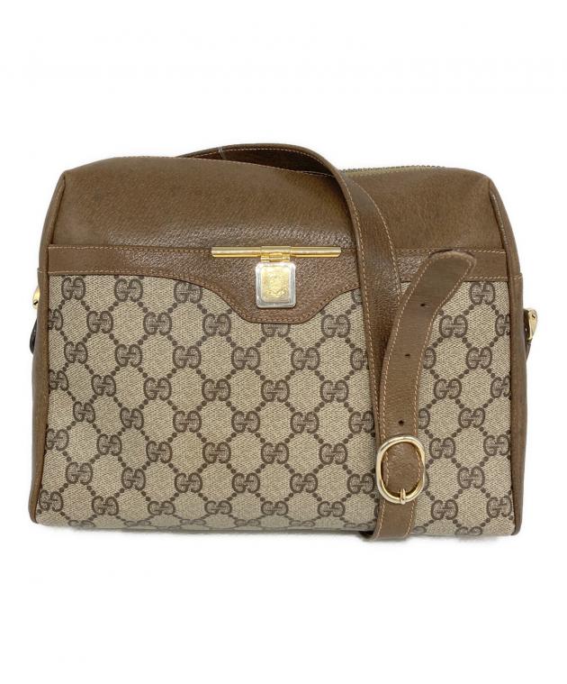 GUCCI グッチ ショルダーバッグ  茶 【古着】【中古】【送料無料】 中古・古着通販】GUCCI (グッチ) ショルダーバッグ ブラウン｜ブランド