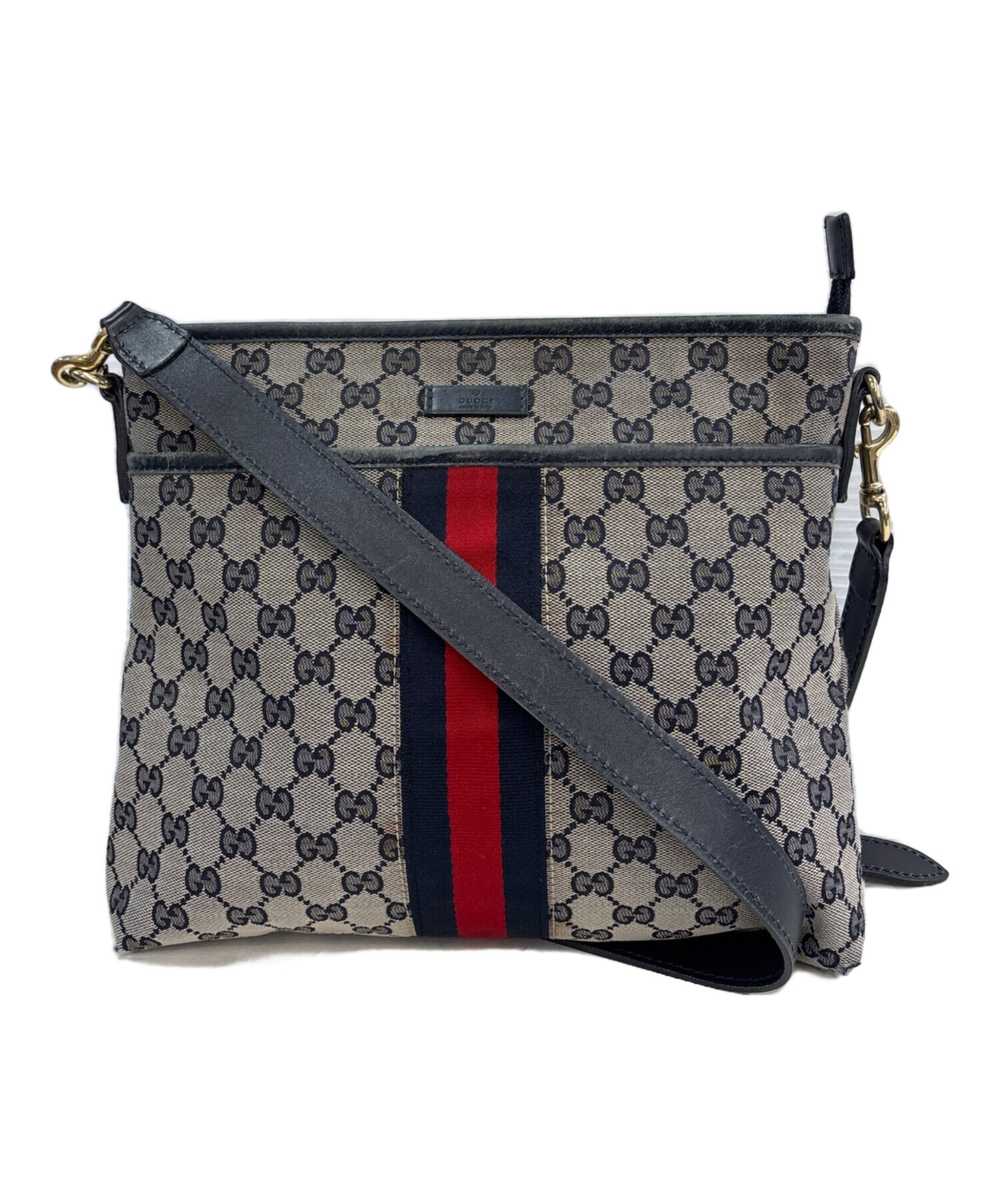 中古・古着通販】GUCCI (グッチ) ショルダーバッグ GG 388926 ネイビー