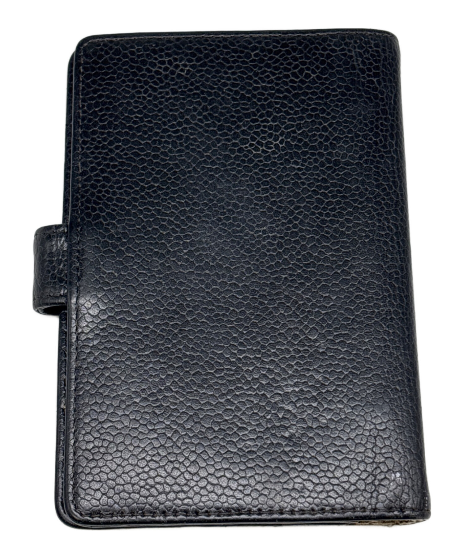 CHANEL ブラックレザー メモ帳カバー　おまけ付き！ CHANEL シャネル 手帳カバー ミニ ブラック レザー アドレス帳 k544