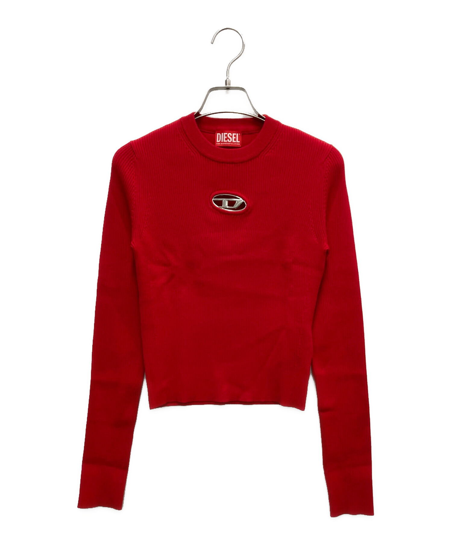 dieselディーゼル人気赤レッドニットタンクトップトップスロゴカワイイ試着のみ セール】レディース トップス T-ANKY-D（タンクトップ）｜DIESEL