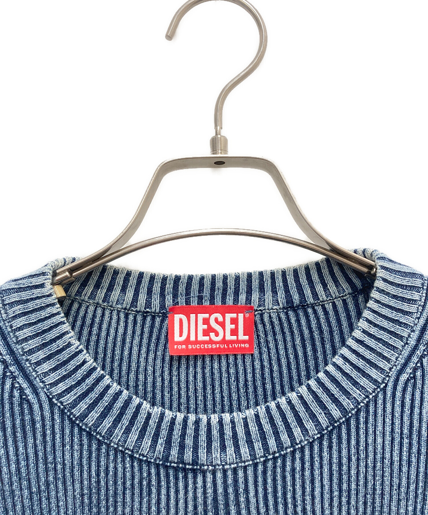 DIESEL ディーゼル ニット・セーター M 紺 【古着】【中古】【送料無料】 中古・古着通販】DIESEL (ディーゼル) ニット ネイビー サイズ:SIZE M