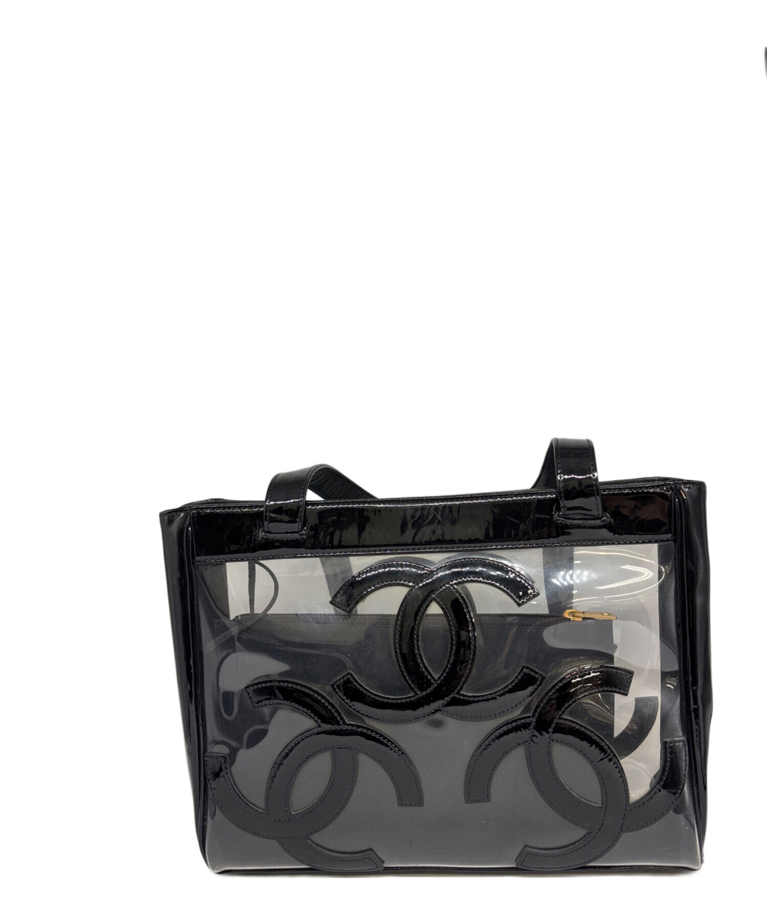 シャネル クリアトートバッグ 非売品 中古・古着通販】CHANEL (シャネル) クリアトートバッグ トリプルココ