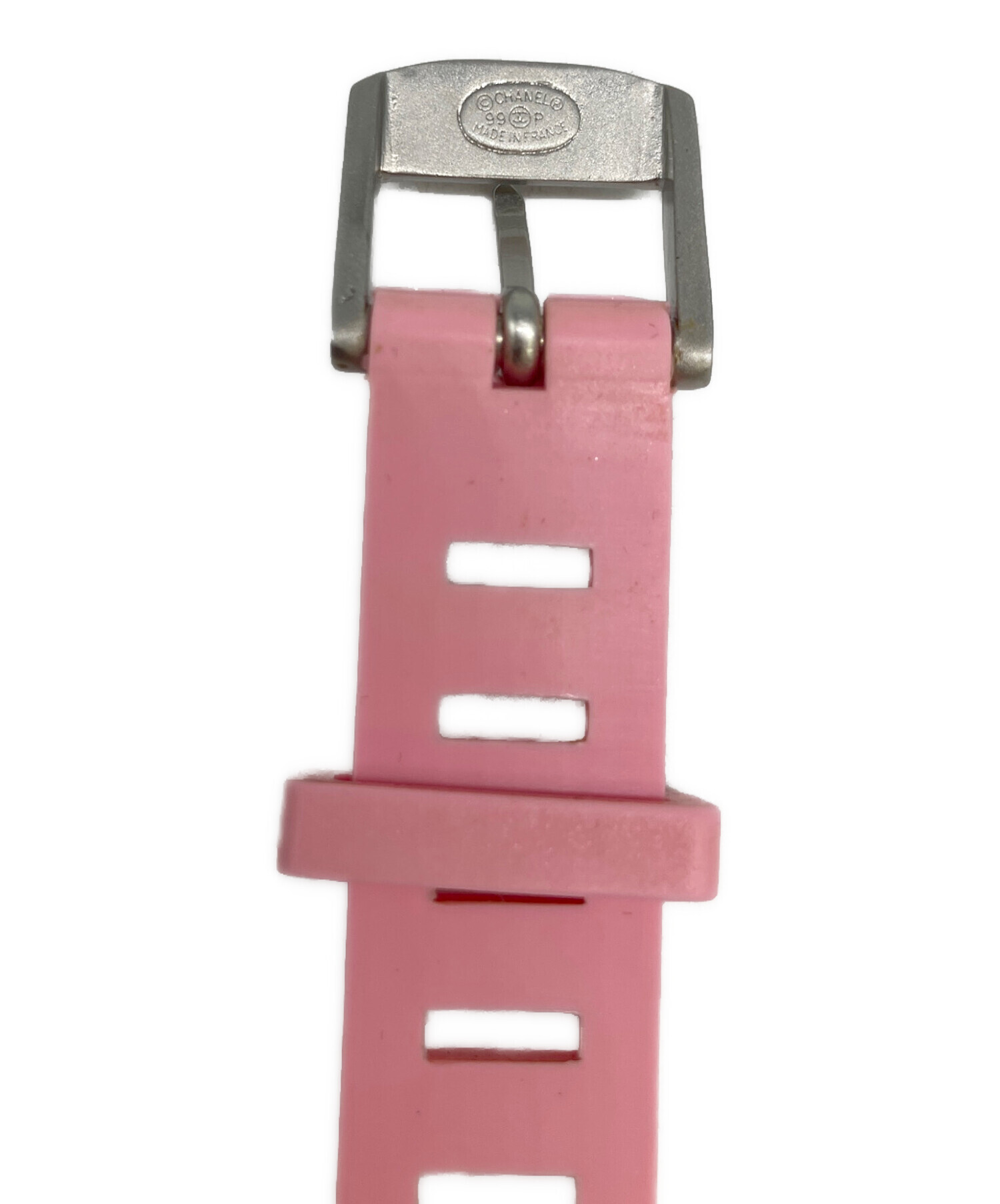 中古・古着通販】CHANEL (シャネル) ラバーブレスレット ピンク