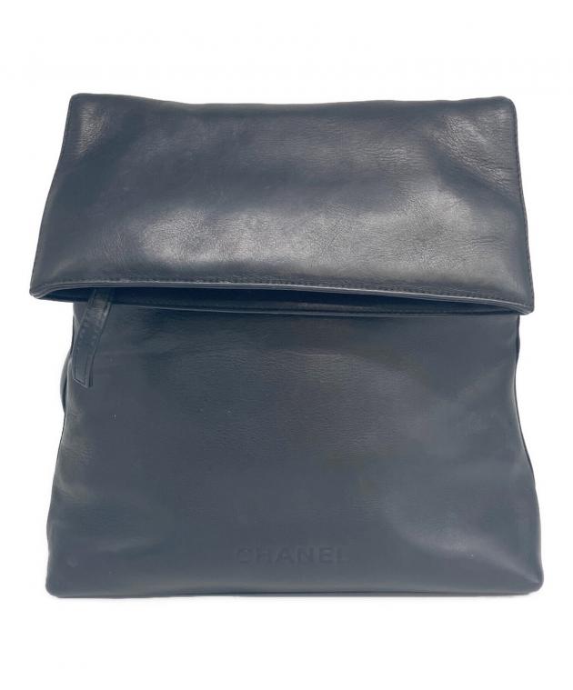 中古・古着通販】CHANEL (シャネル) レザーリュック ブラック 中古・古着通販】CHANEL (シャネル) レザーリュック ブラック