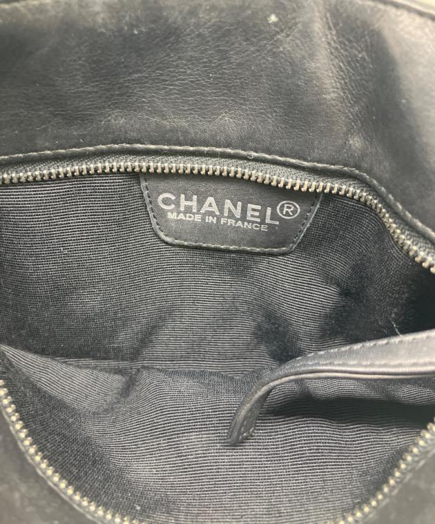中古・古着通販】CHANEL (シャネル) レザーリュック ブラック