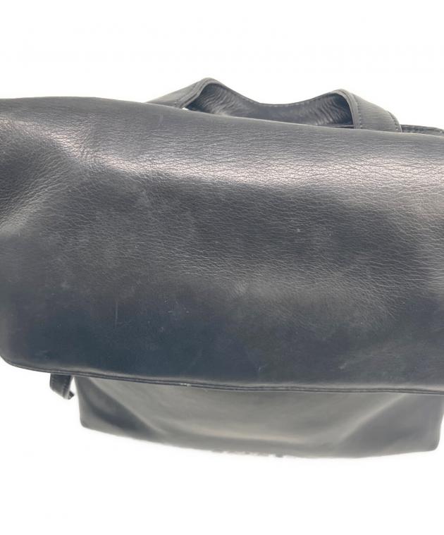 CHANEL ブラックレザーリュックサック 中古・古着通販】CHANEL (シャネル) レザーリュック ブラック