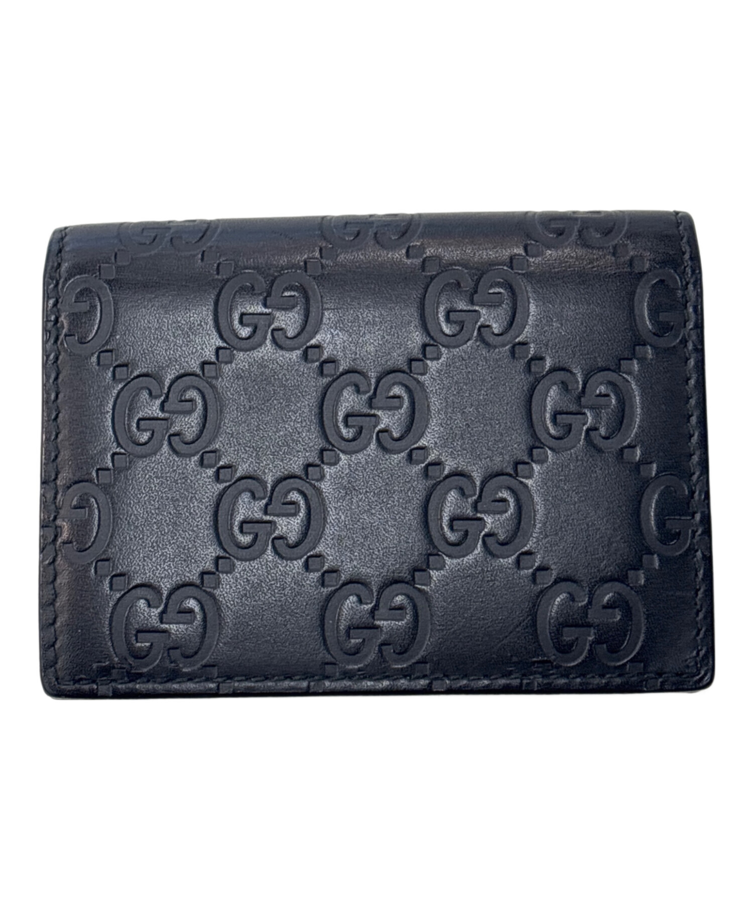 中古・古着通販】GUCCI (グッチ) カードケース グッチッシマ ブラック