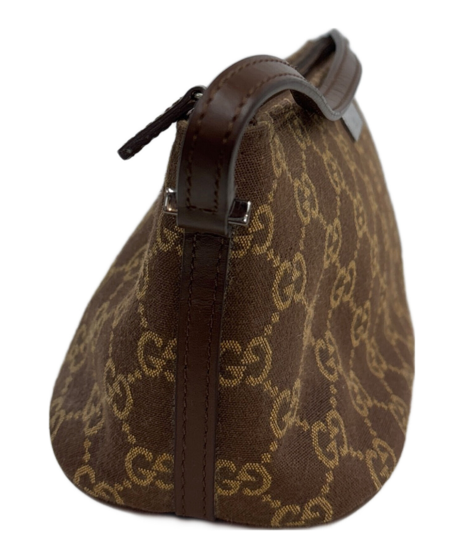 中古・古着通販】GUCCI (グッチ) アクセサリーポーチ ブラウン